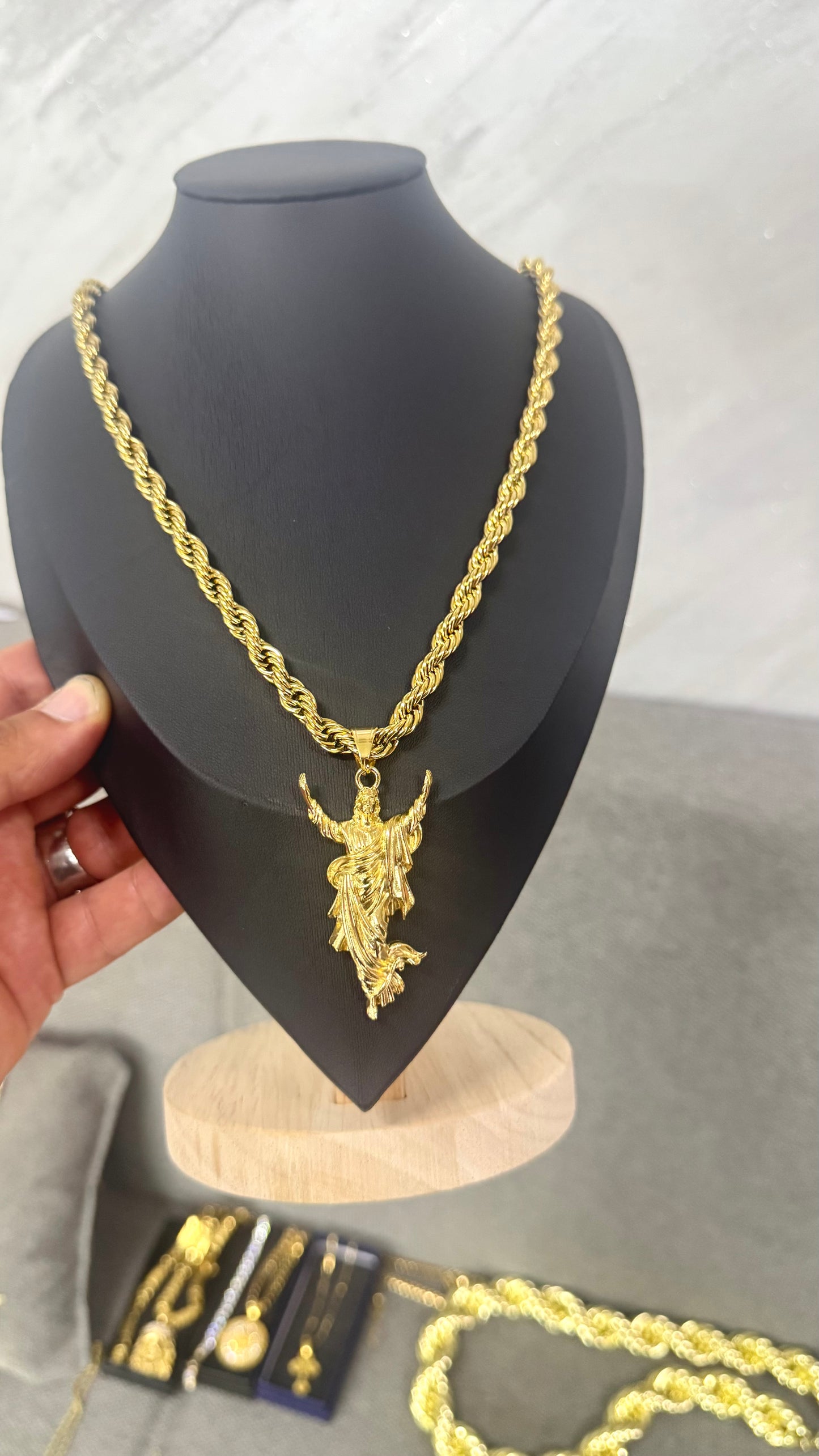 Combo kit Gesù acciaio oro *126