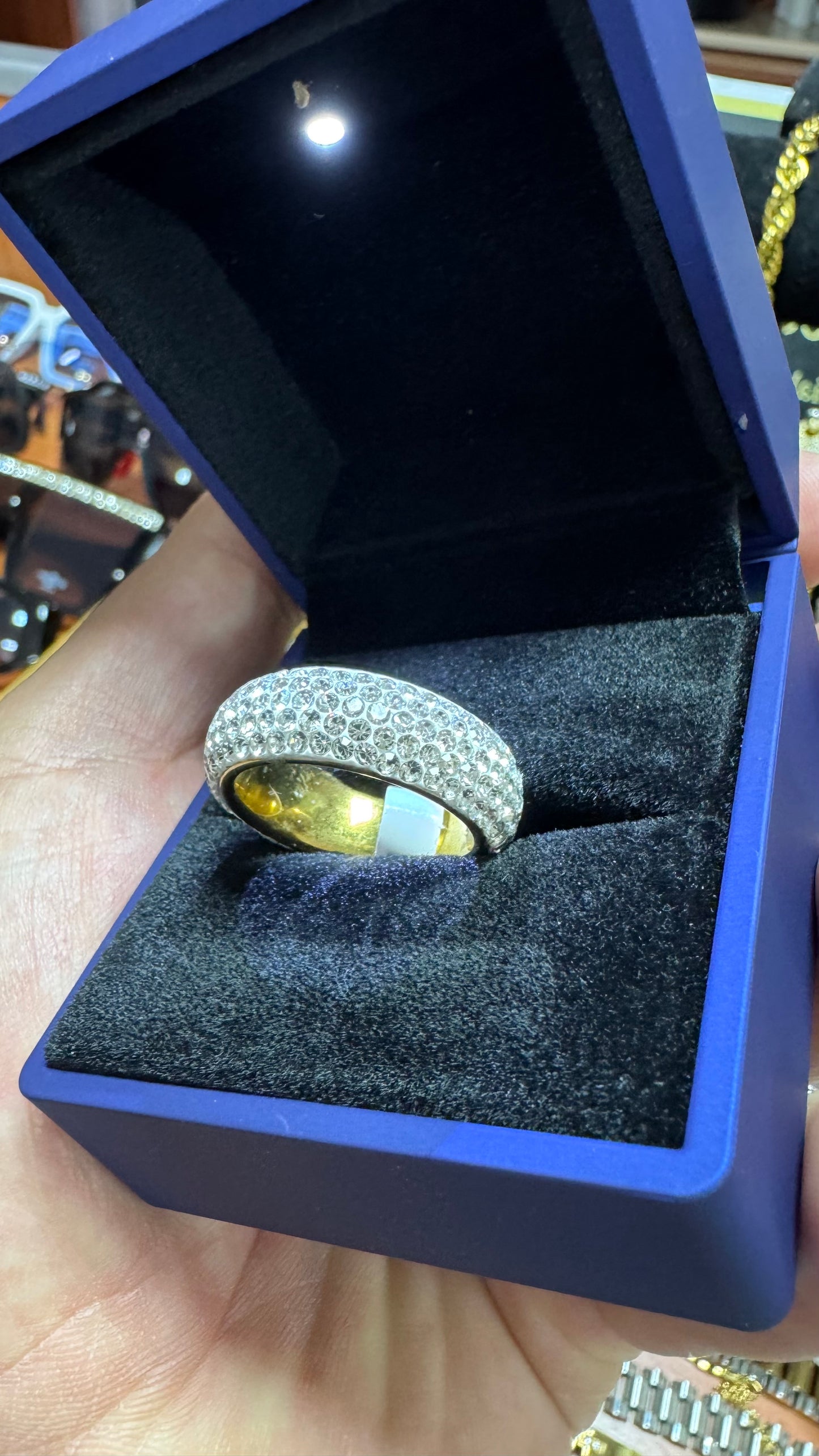 Anello acciaio Diamond *46