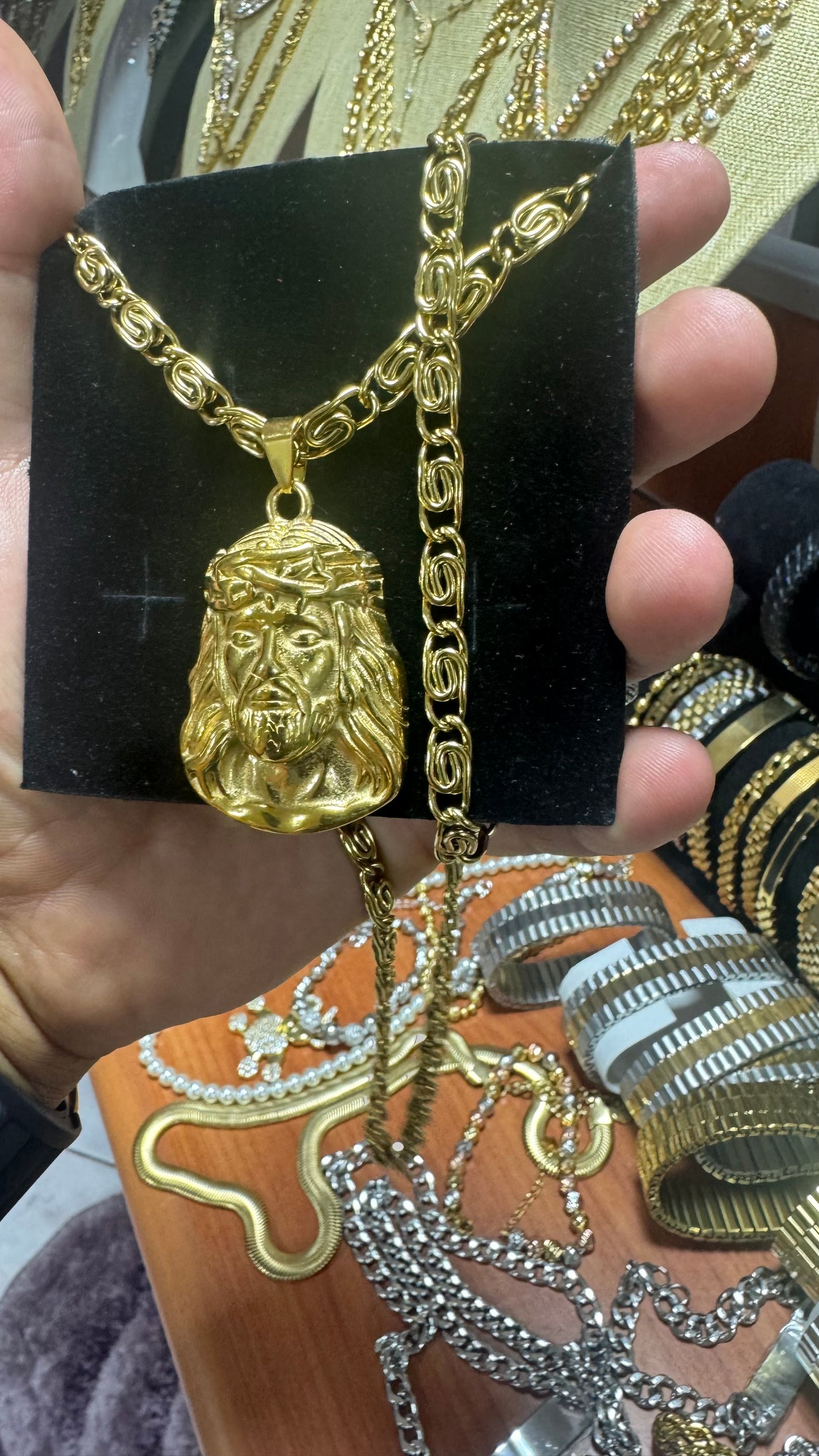 Combo kit Gesù acciaio oro *130