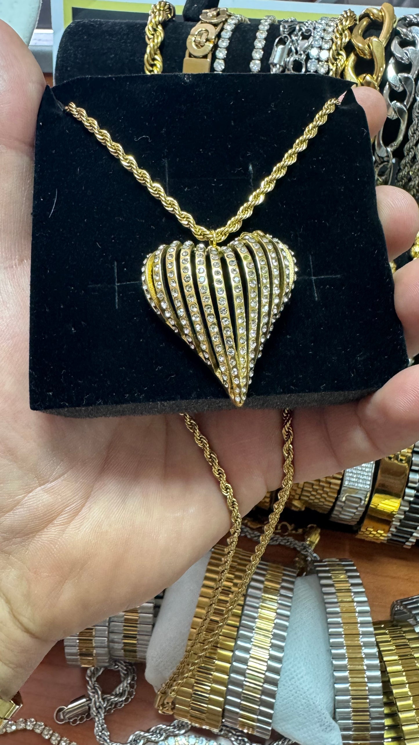 Collana con cuore acciaio *28