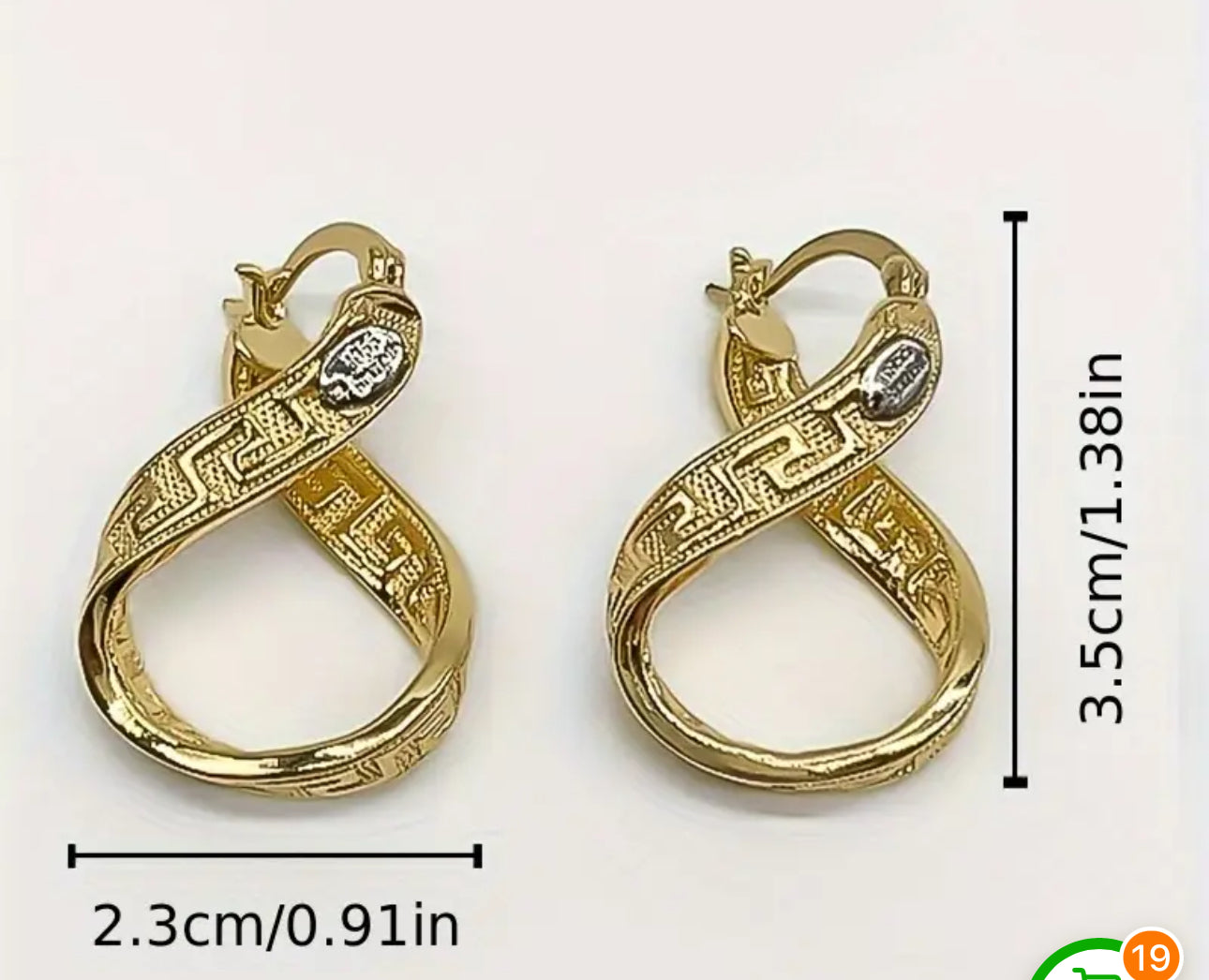 Orecchini intrecciati greca donna *46