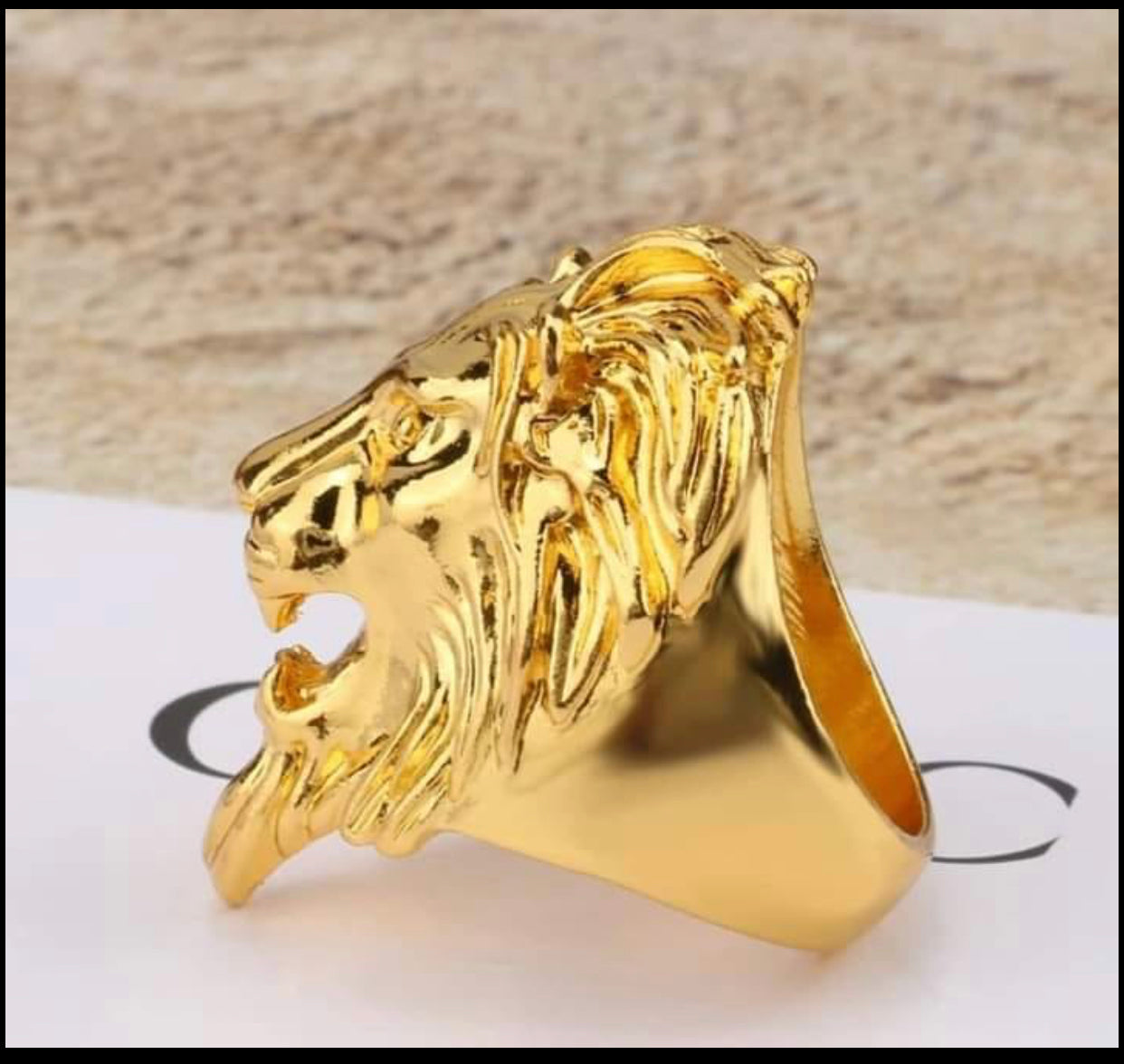 Anello leone acciaio *12