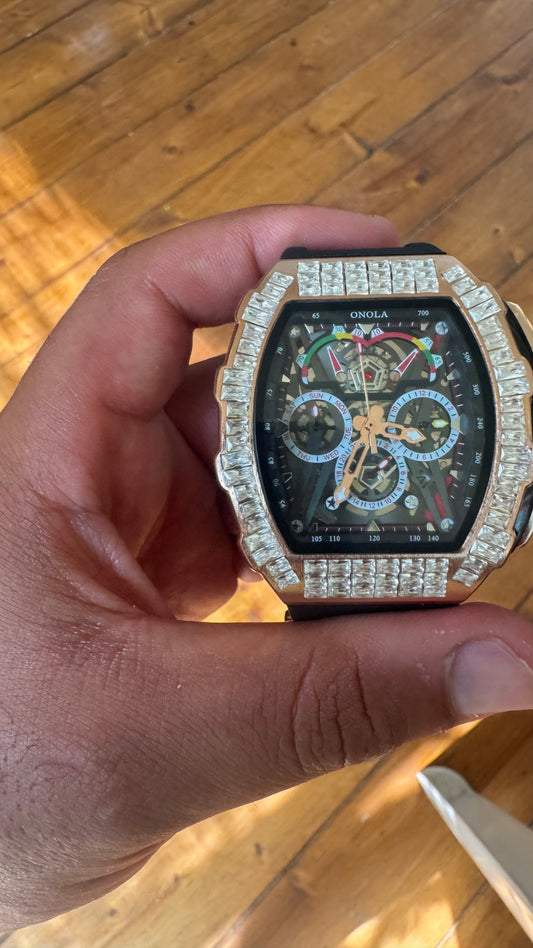 Orologio acciaio oro automatico*34