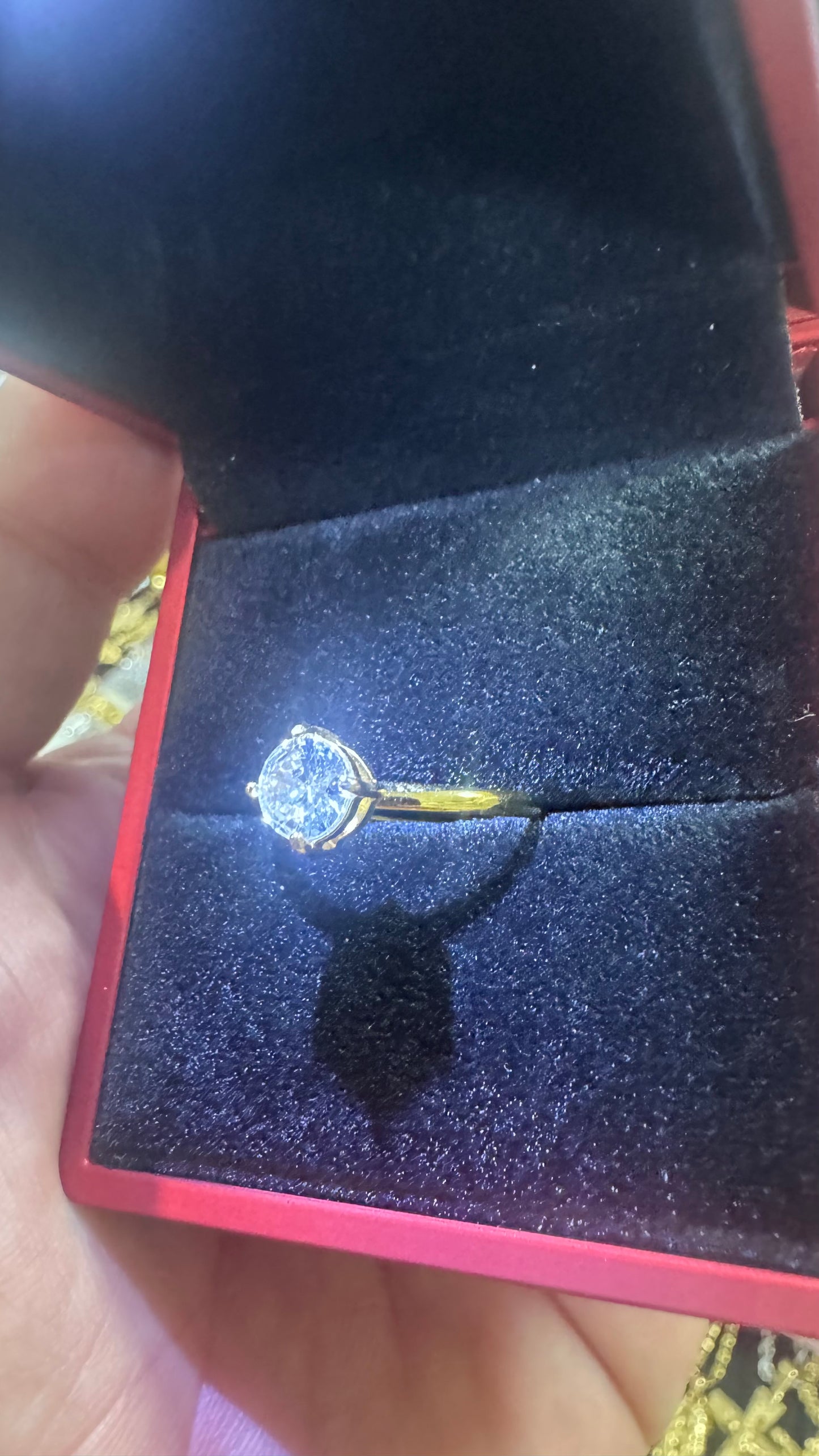 Anello donna punto luce oro acciaio *38