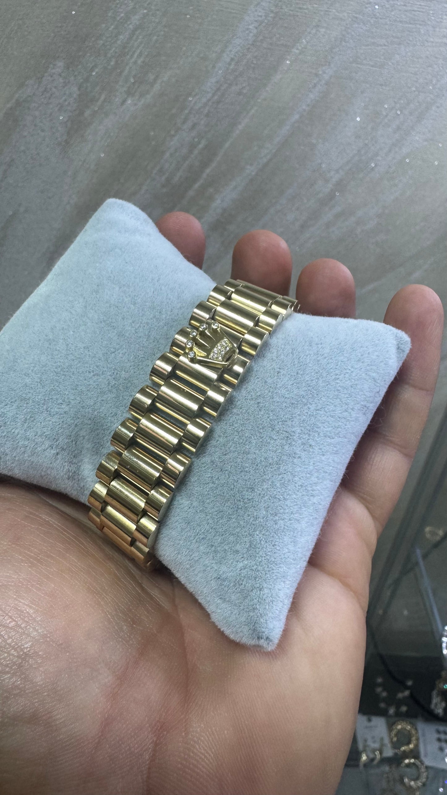 Bracciale president con corona acciaio *37