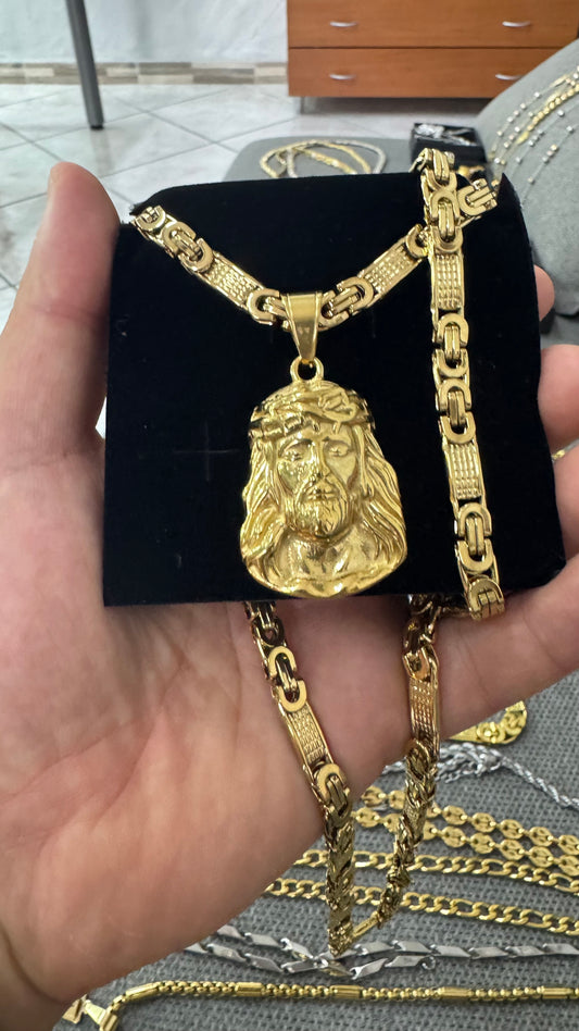 Combo Kit acciaio oro Gesù*112