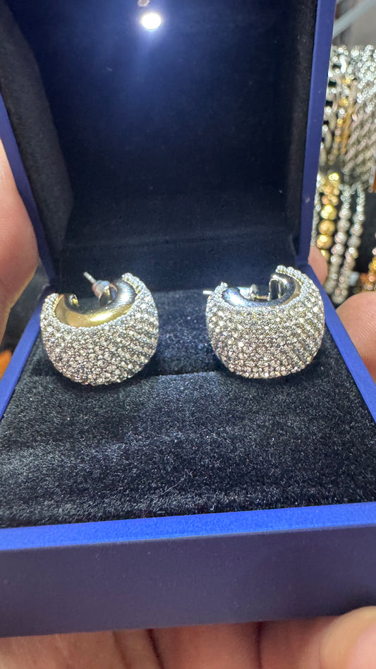 Orecchini Diamond oro acciaio *35