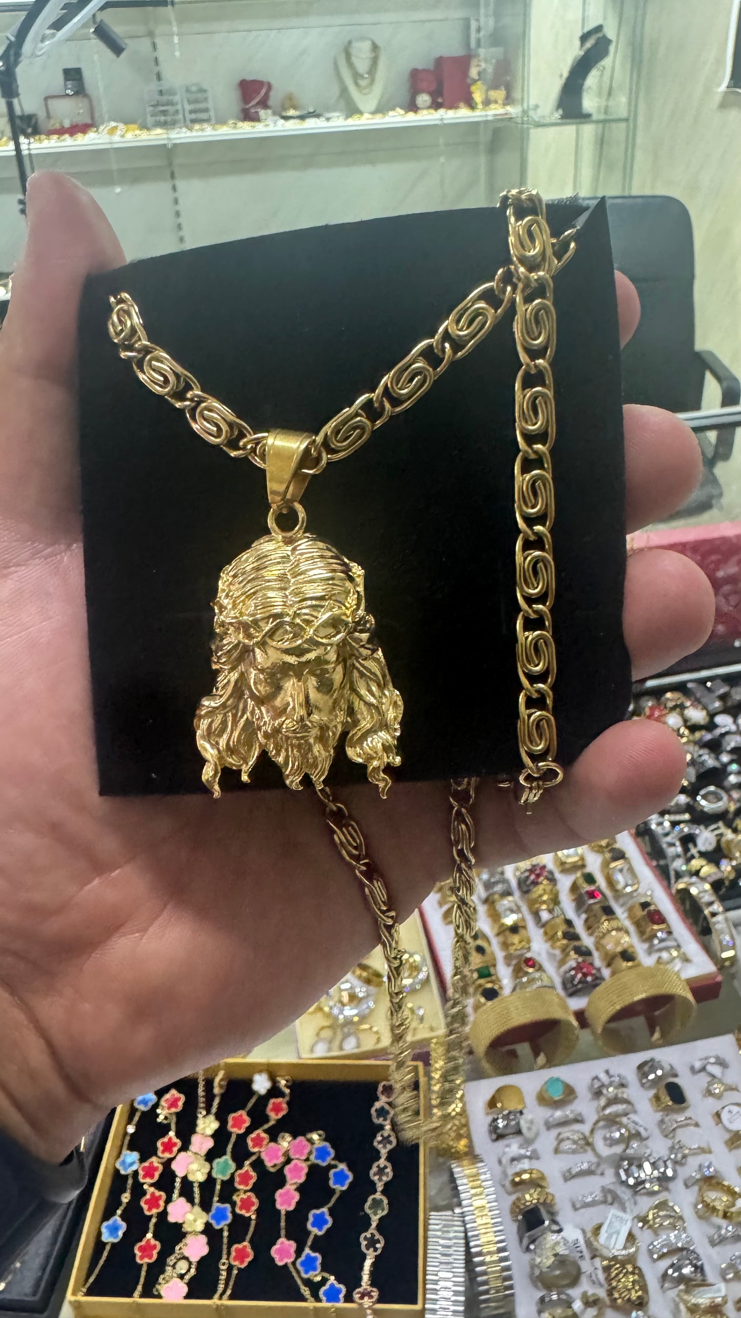 Combo kit Gesù acciaio oro *132