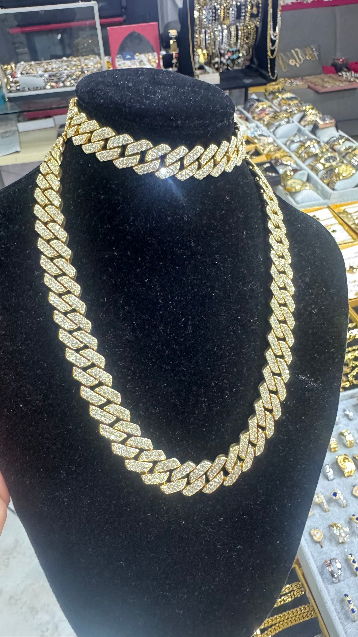 Combo kit CUBANO DIAMOND Acciaio oro *171