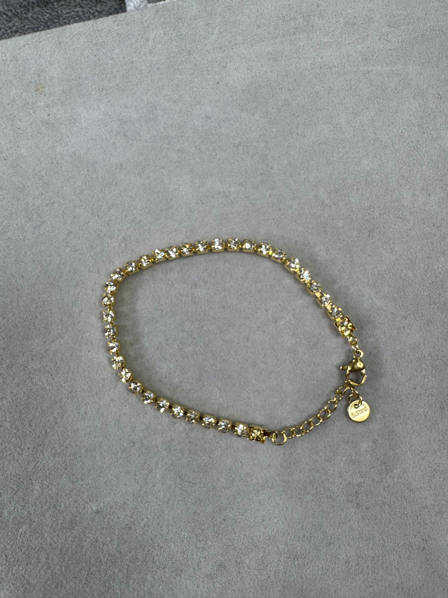 Bracciale tennis acciaio colore oro *67