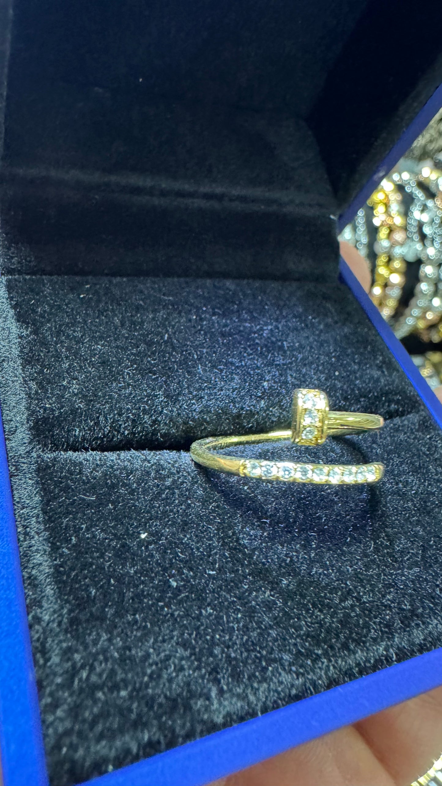 Anello acciaio oro *53