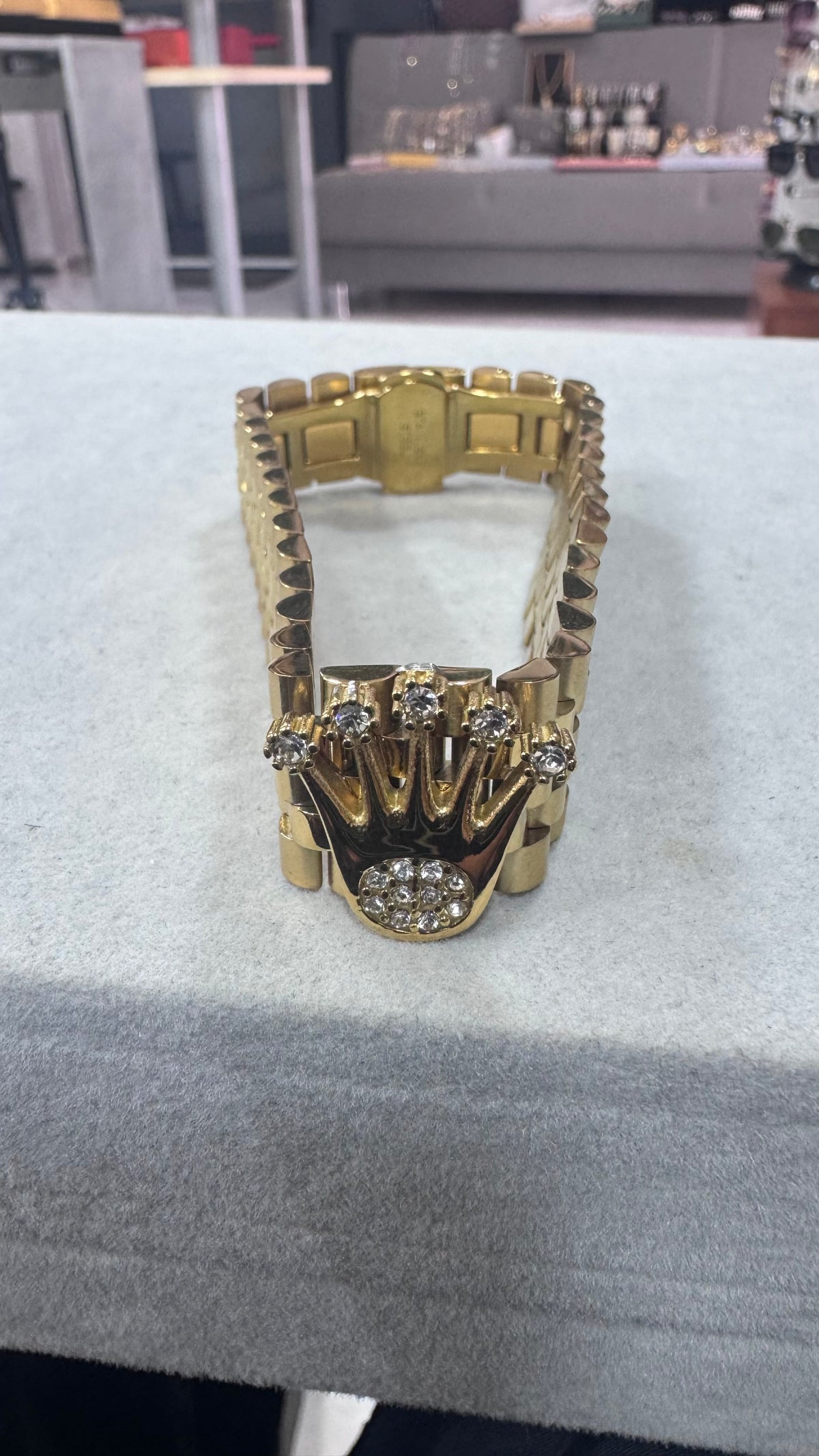 Bracciale modello giubileo 18 mm acciaio oro *64