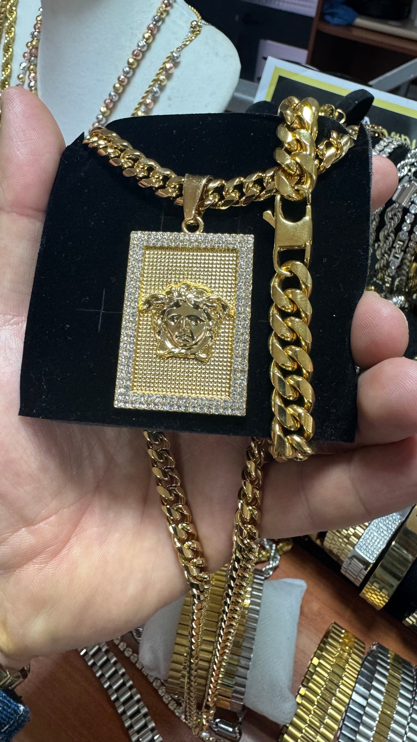 Combo kit acciaio medusa oro *77