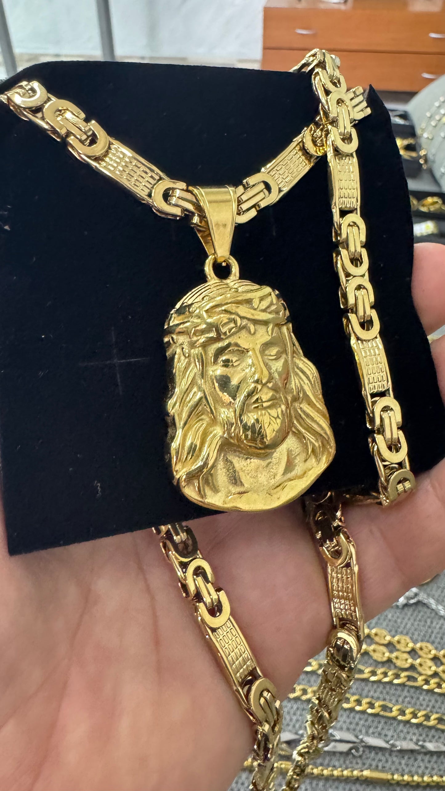 Combo Kit acciaio oro Gesù*112