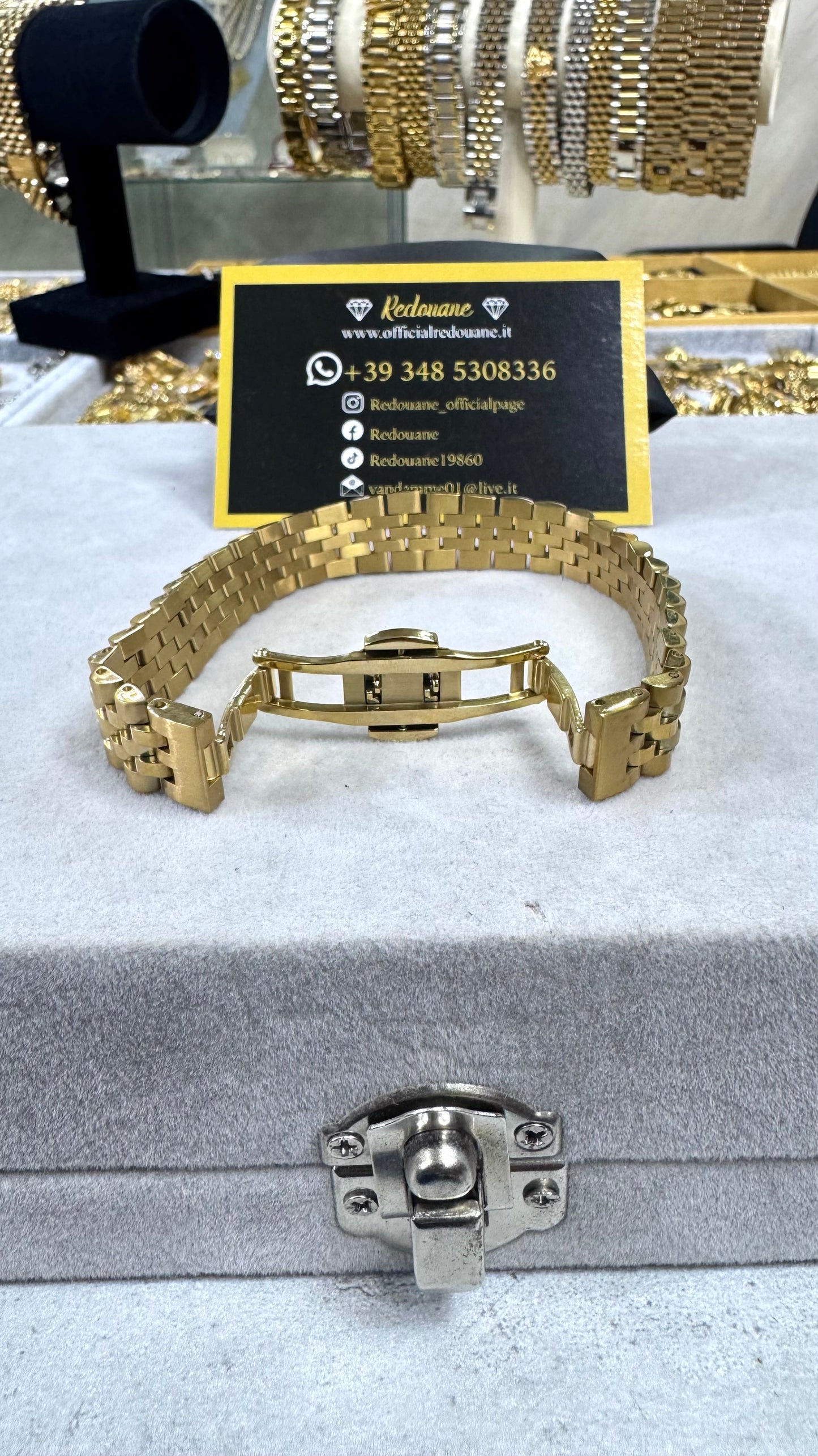 Bracciale modello giubileo acciaio oro *59