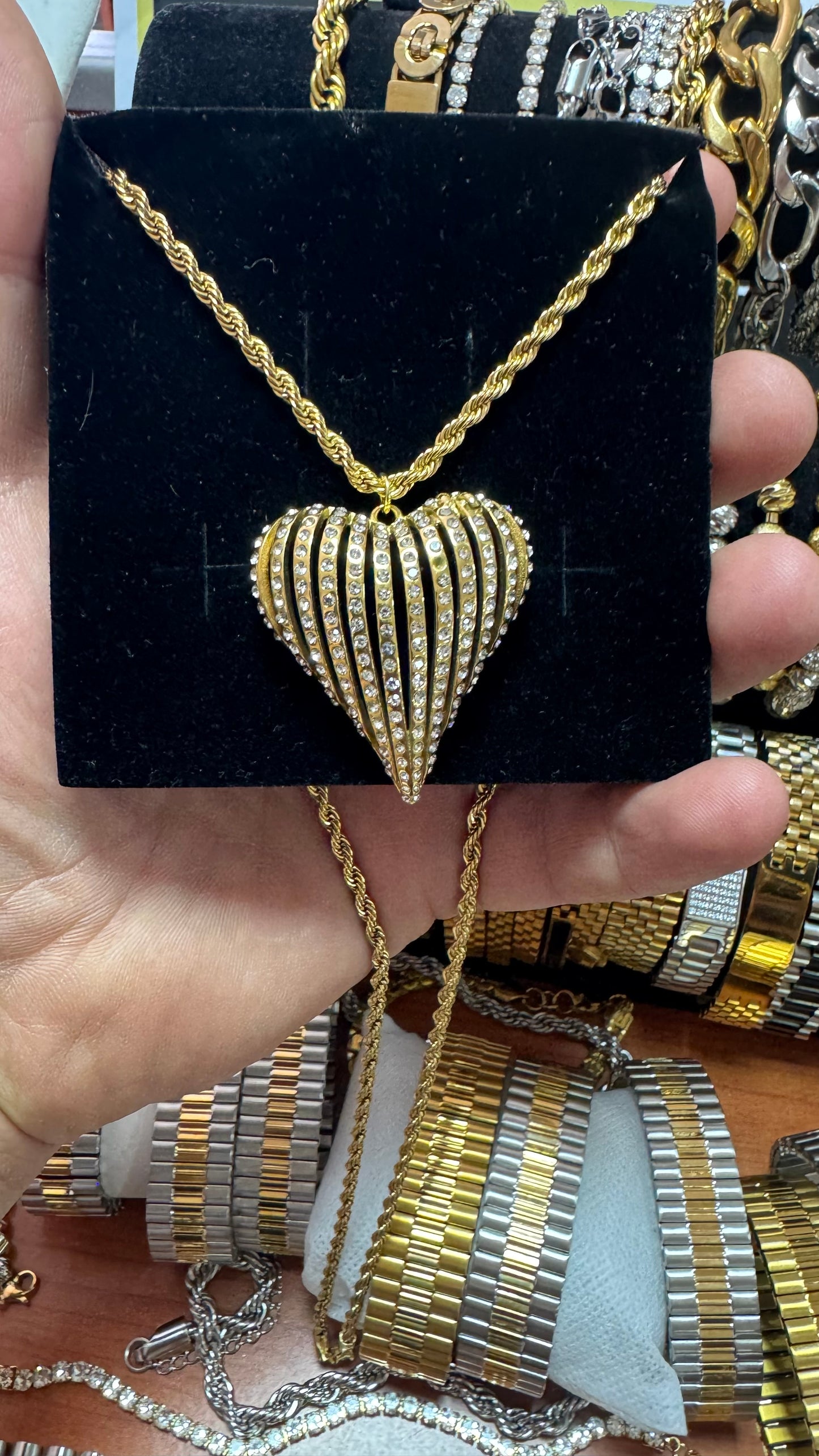 Collana con cuore acciaio *28