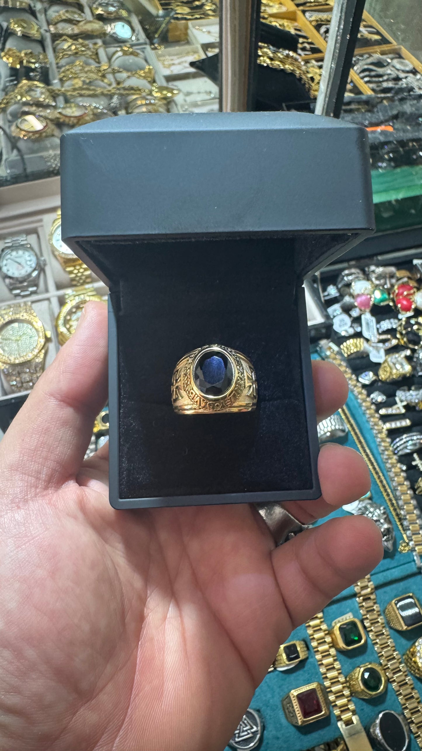 Anello pietra nera *21