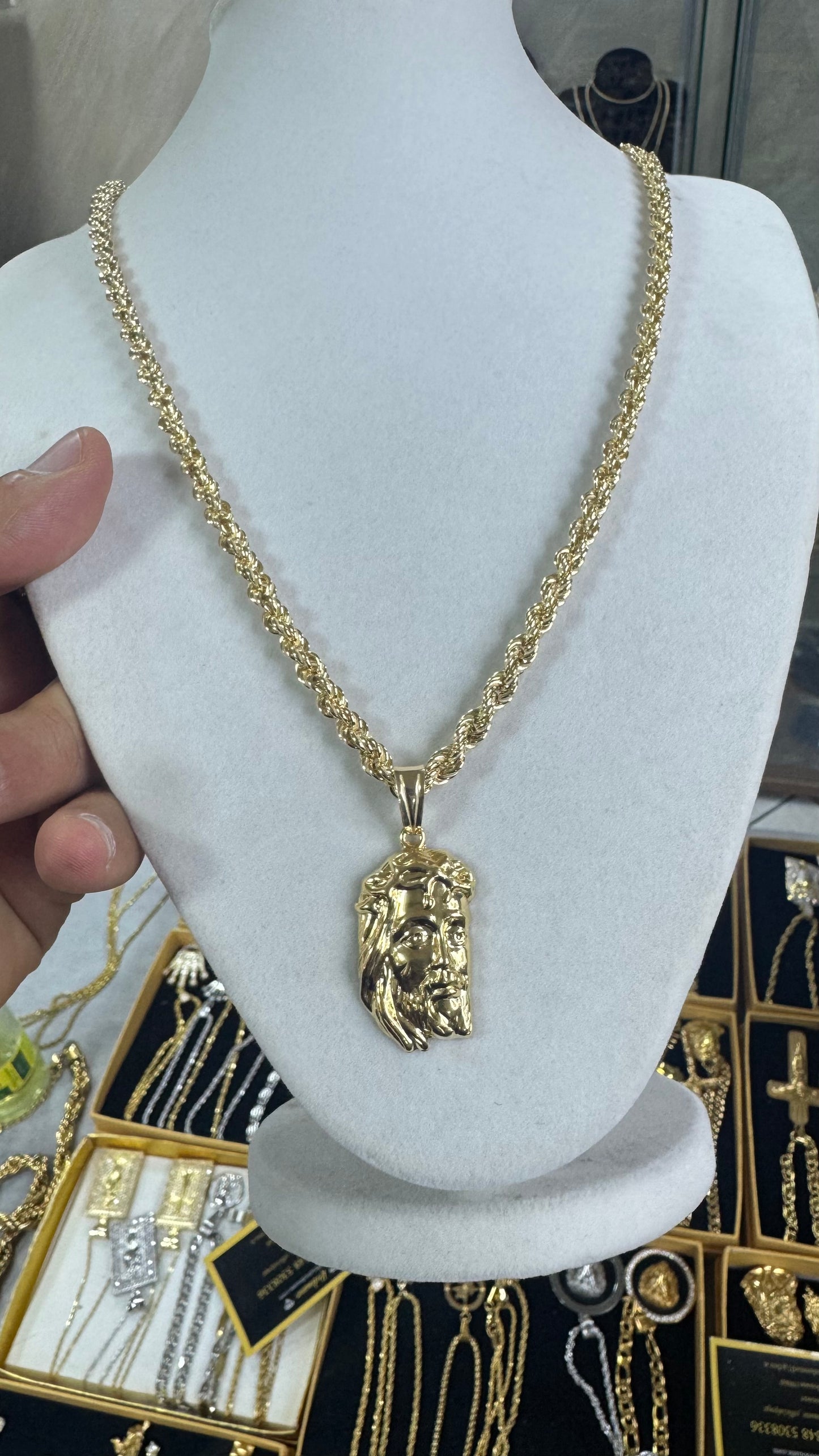 Collana con Gesù Argento 925 * 625