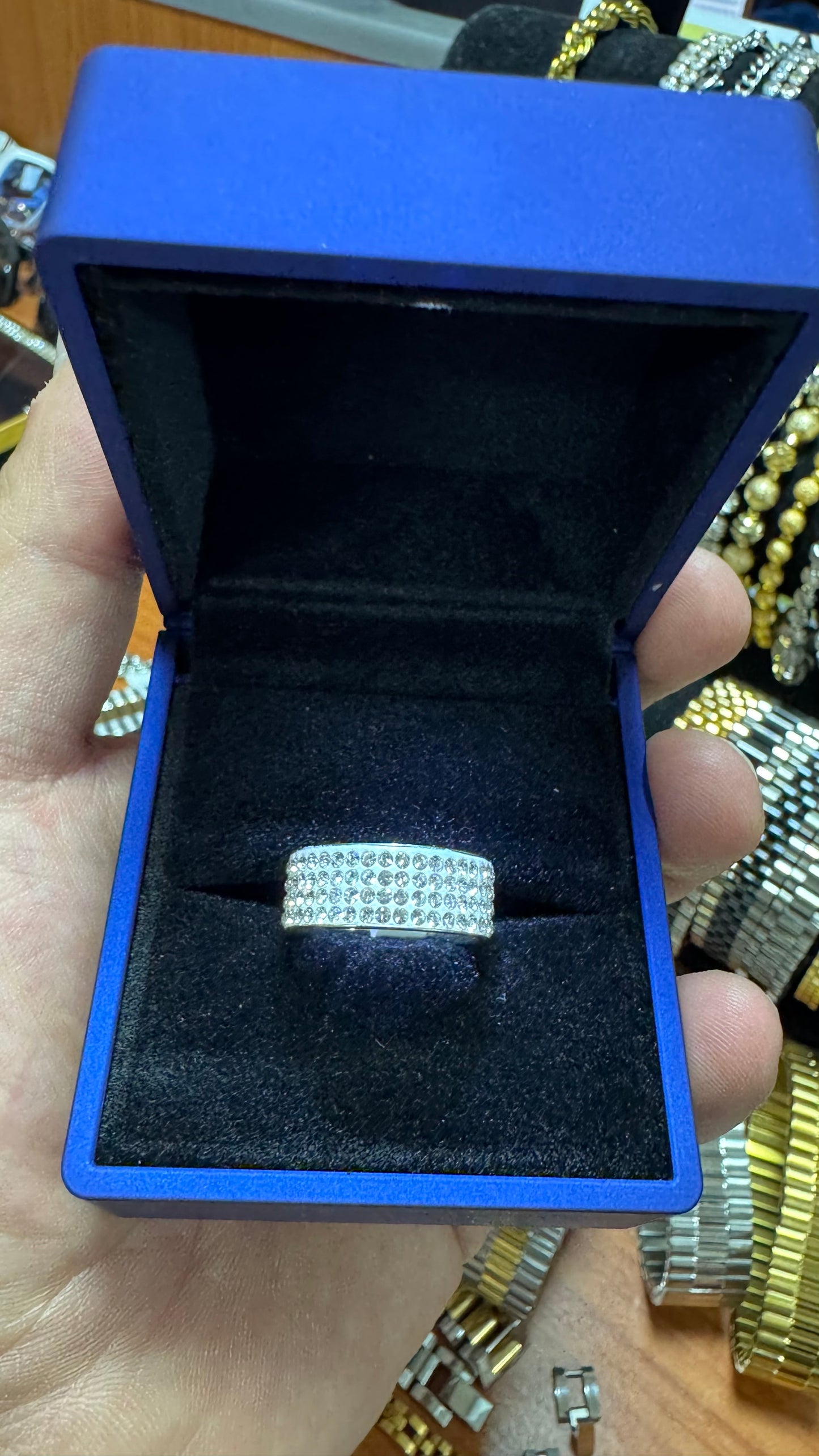 Anello acciaio Diamond *47