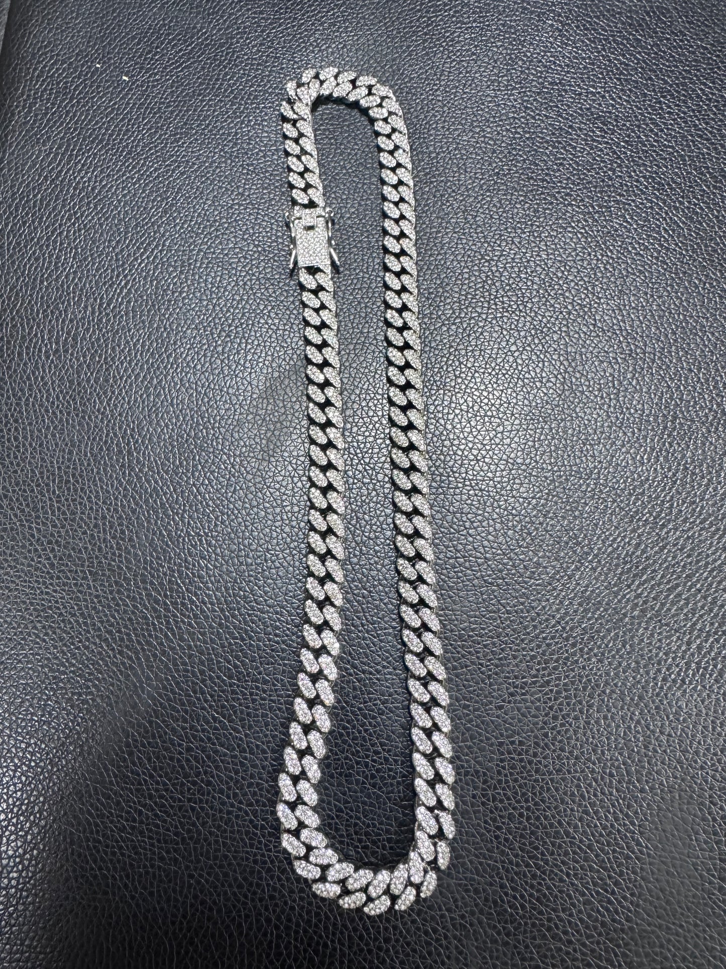 Collana cubana colore argento *3443