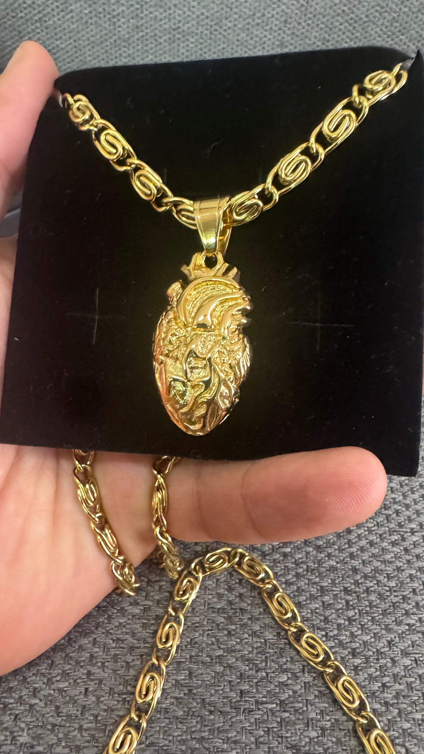 Combo kit cuore acciaio oro *140