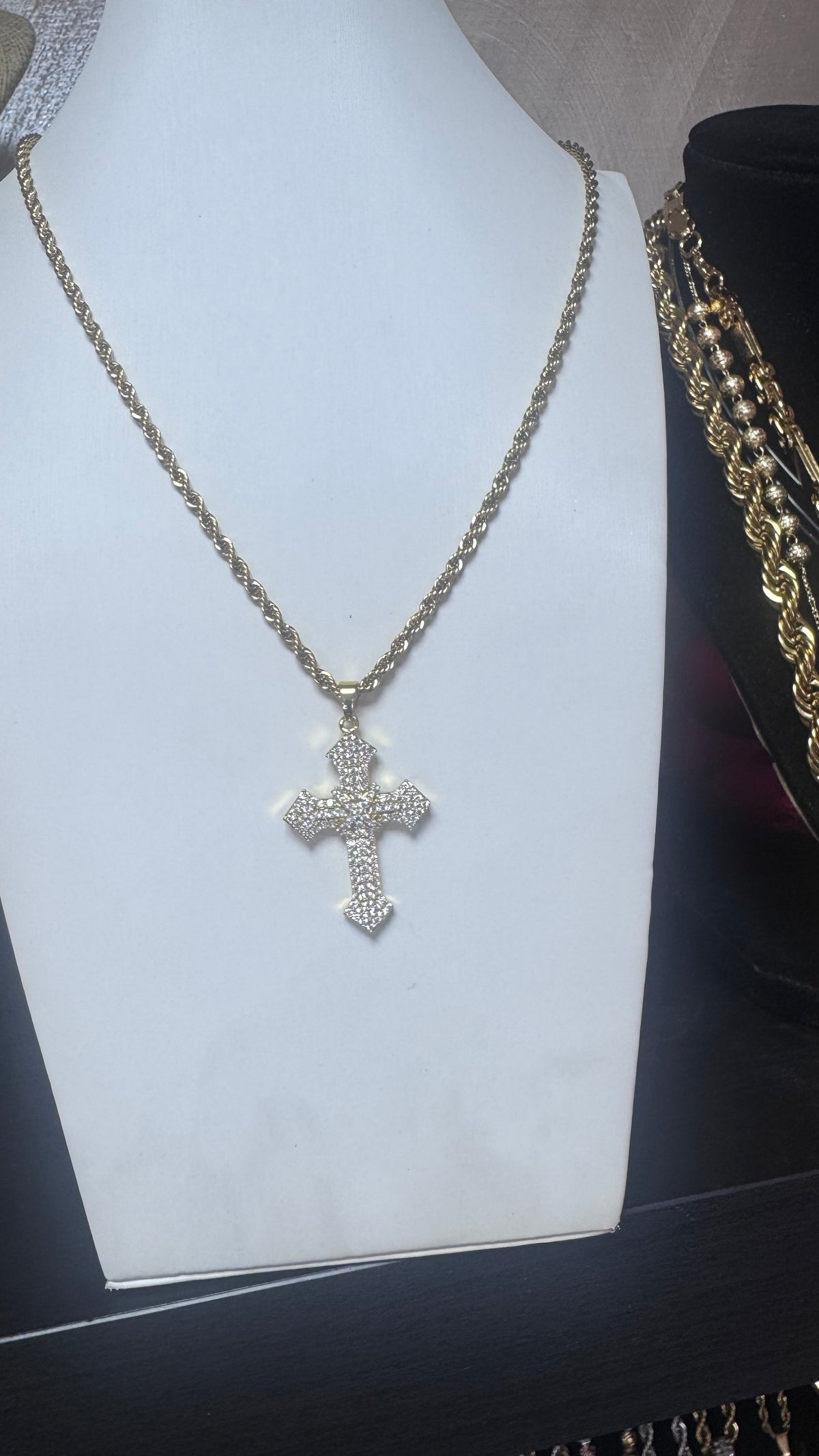 Collanina con croce geolier acciaio *5655