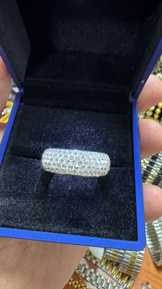 Anello acciaio Diamond *44