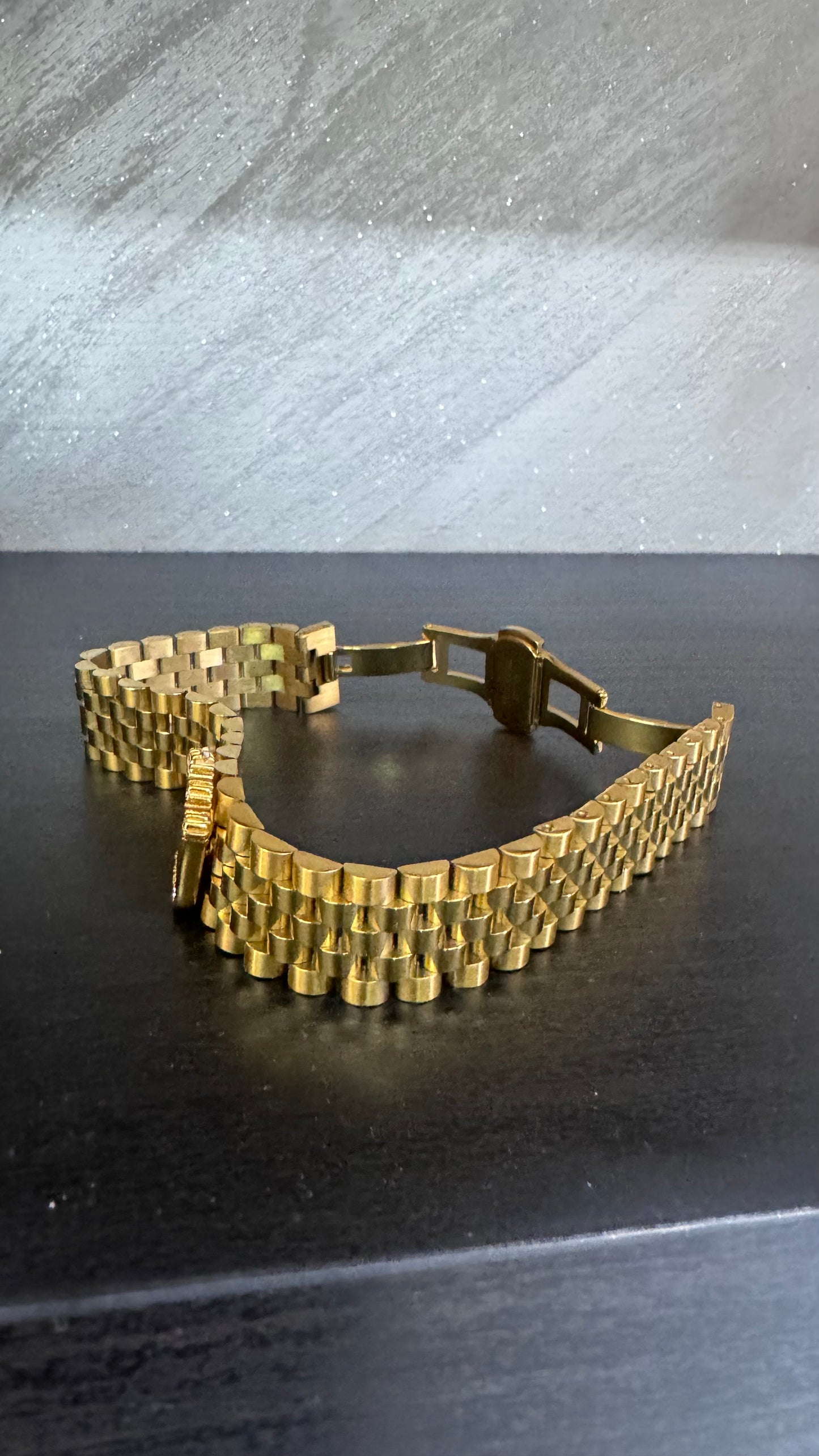 Bracciale modello giubileo 18 mm acciaio oro *64