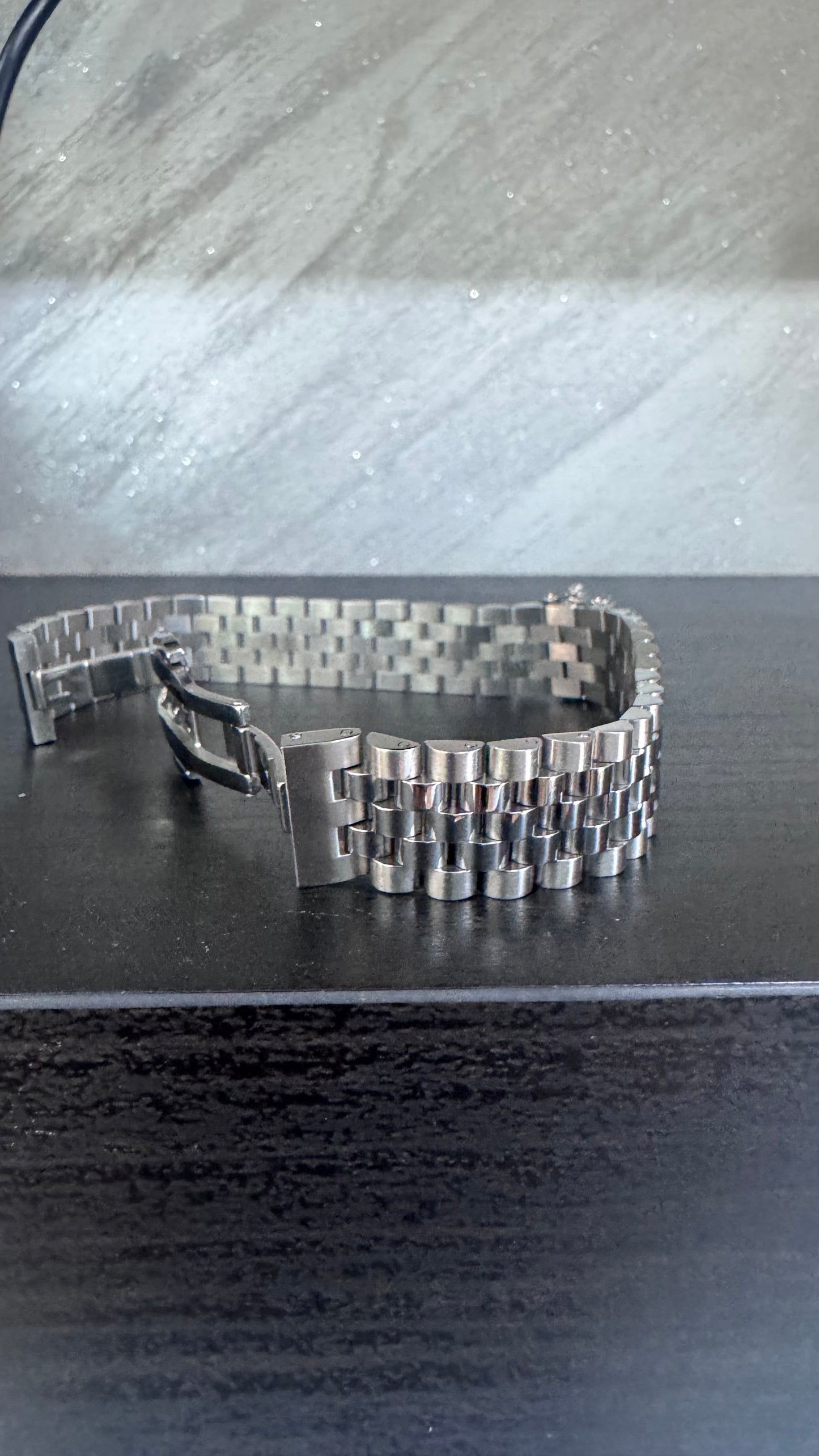 Bracciale modello giubileo 18 mm acciaio argento*66