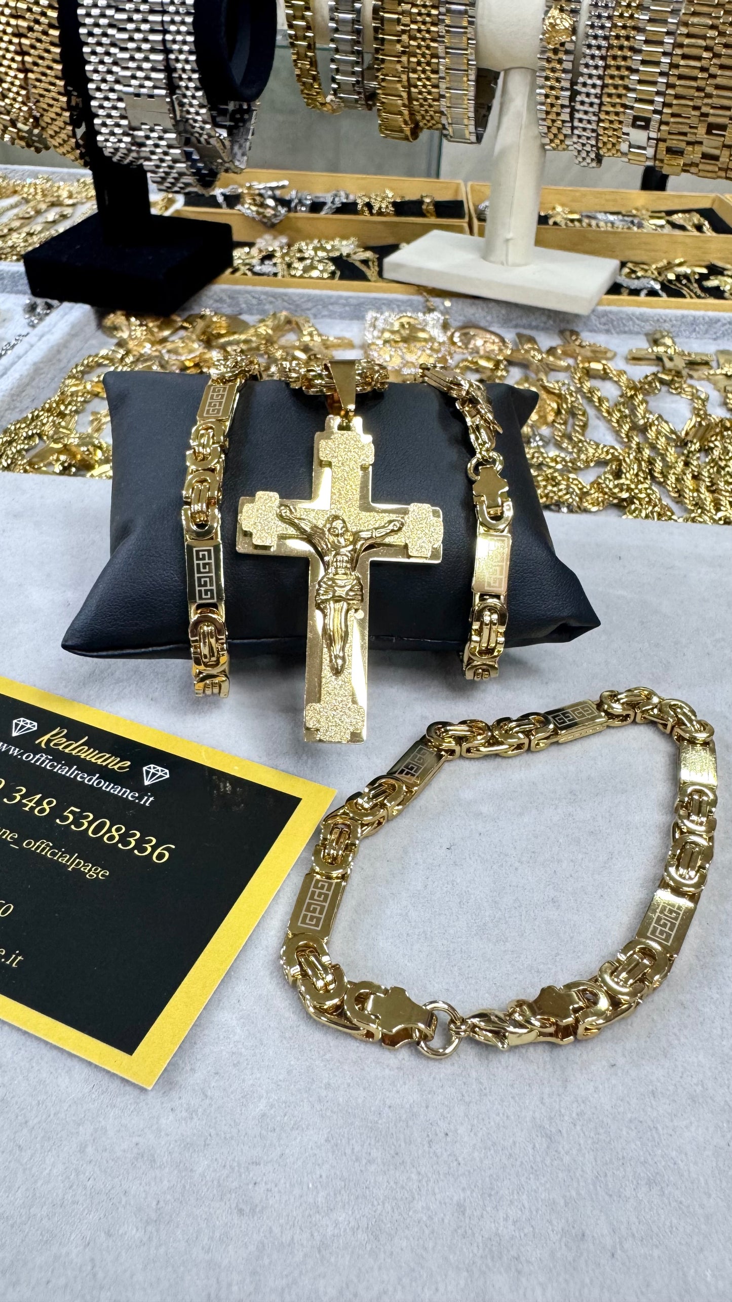 combo kit croce Acciaio oro*173