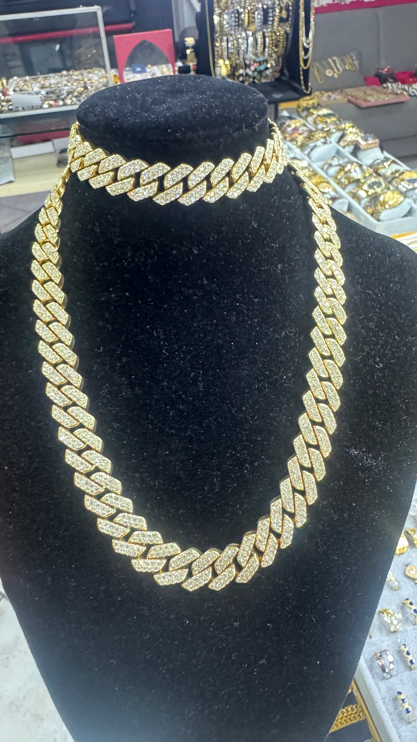 Combo kit CUBANO DIAMOND Acciaio oro *171