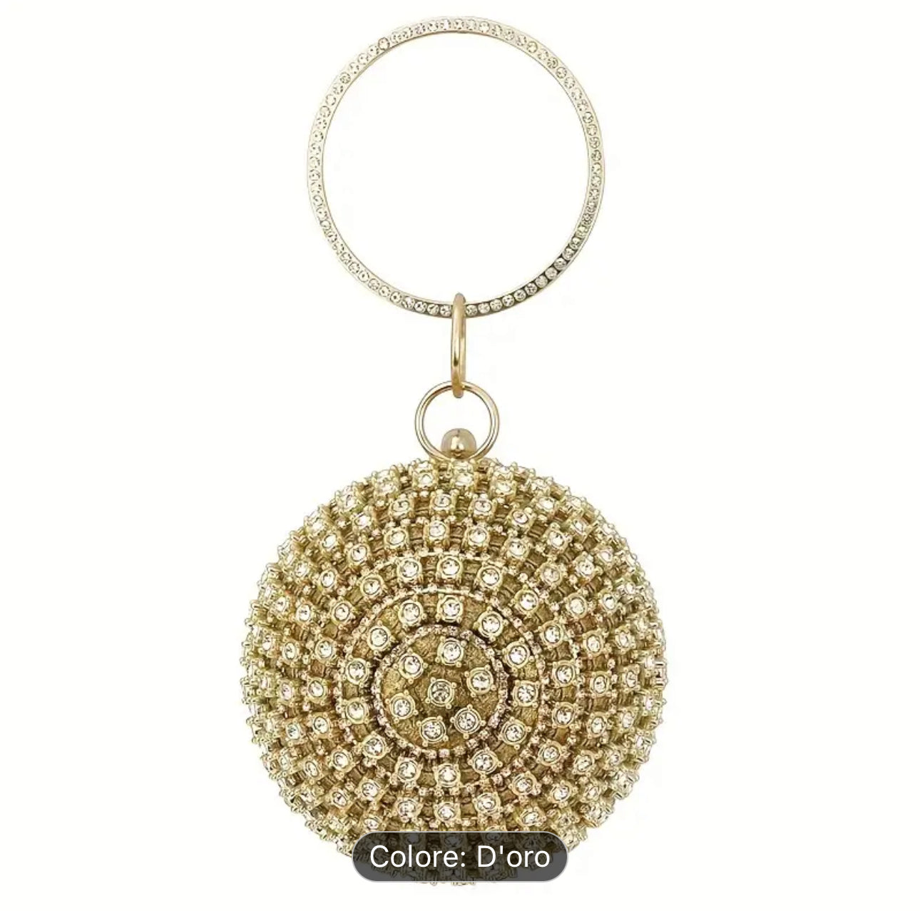 Borsa strass con anello grande *02