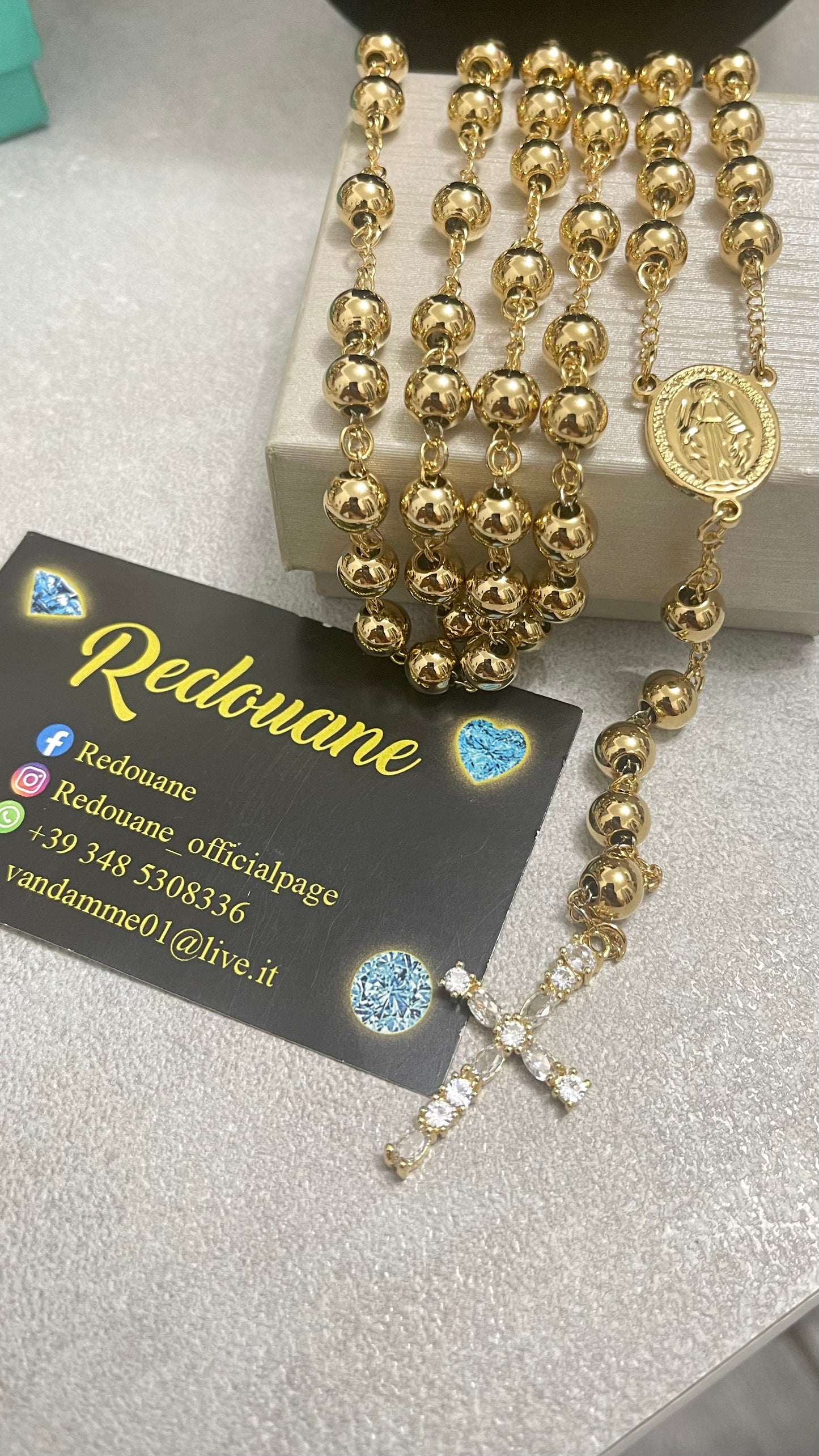 Rosario oro acciaio *66