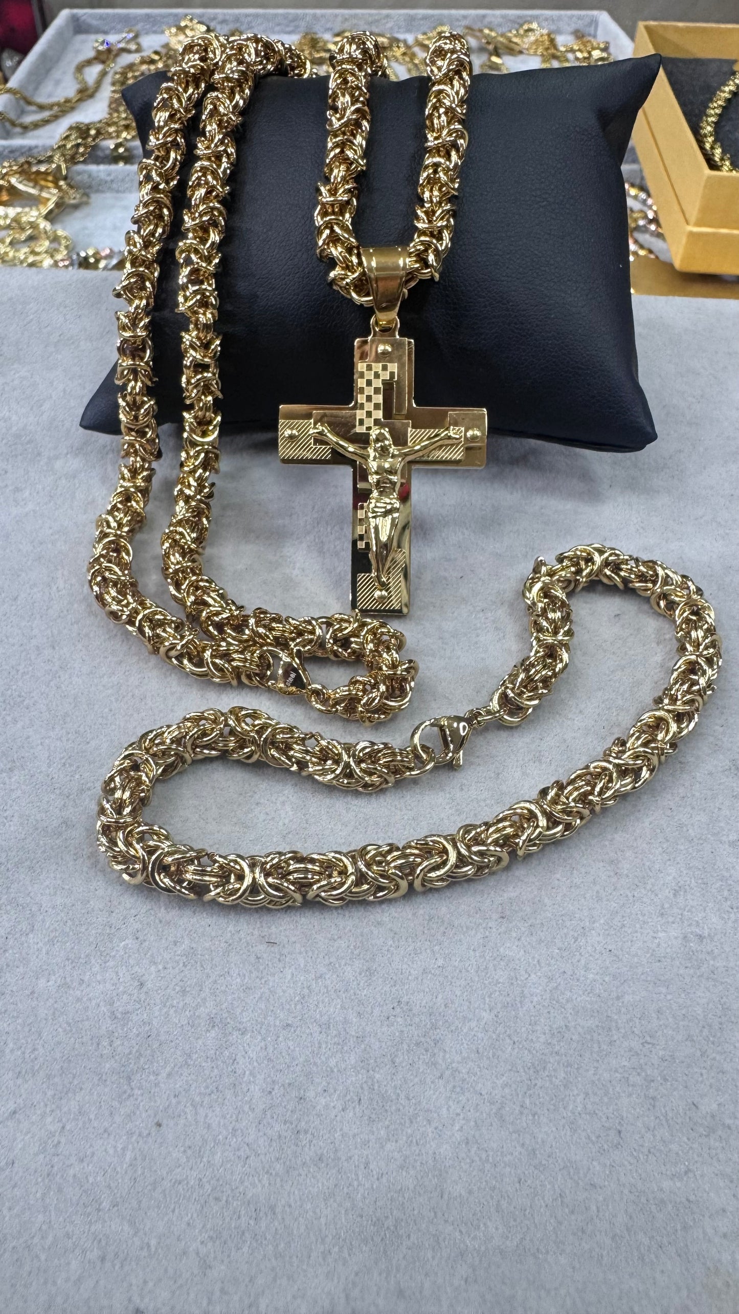 Combo Kit RED croce acciaio oro *266