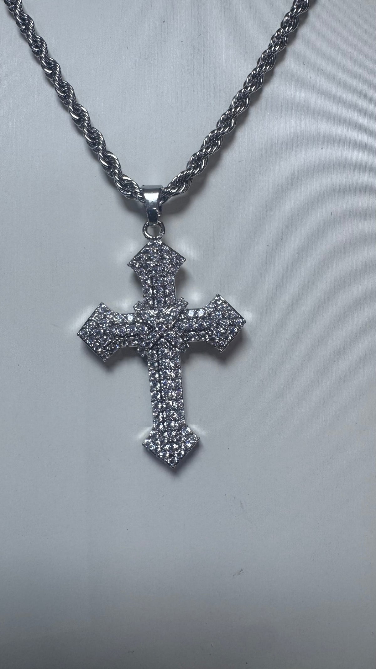 Collanina con croce geolier acciaio *5655