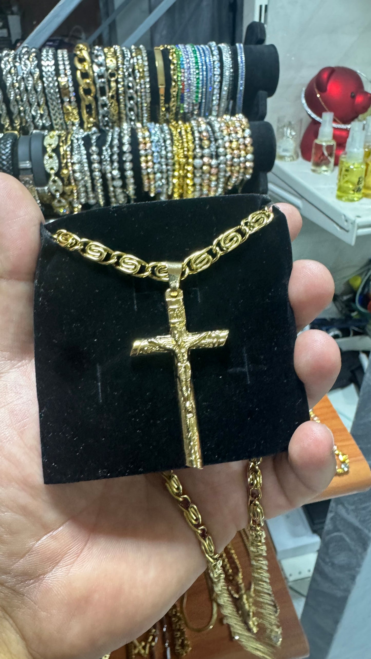 Combo kit croce acciaio oro *154