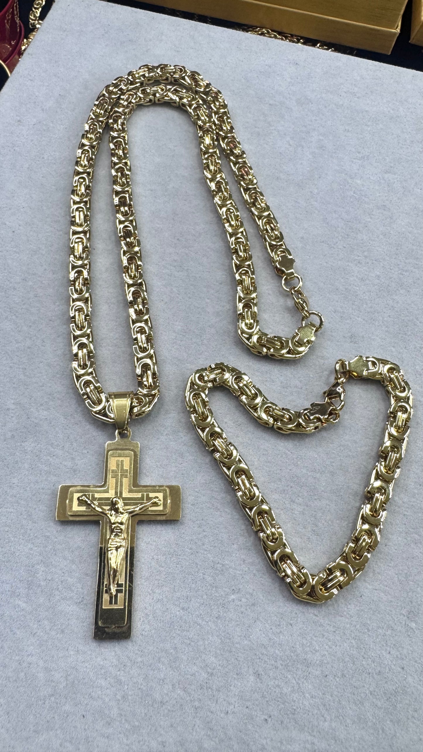 Combo Kit catena  acciaio oro *232