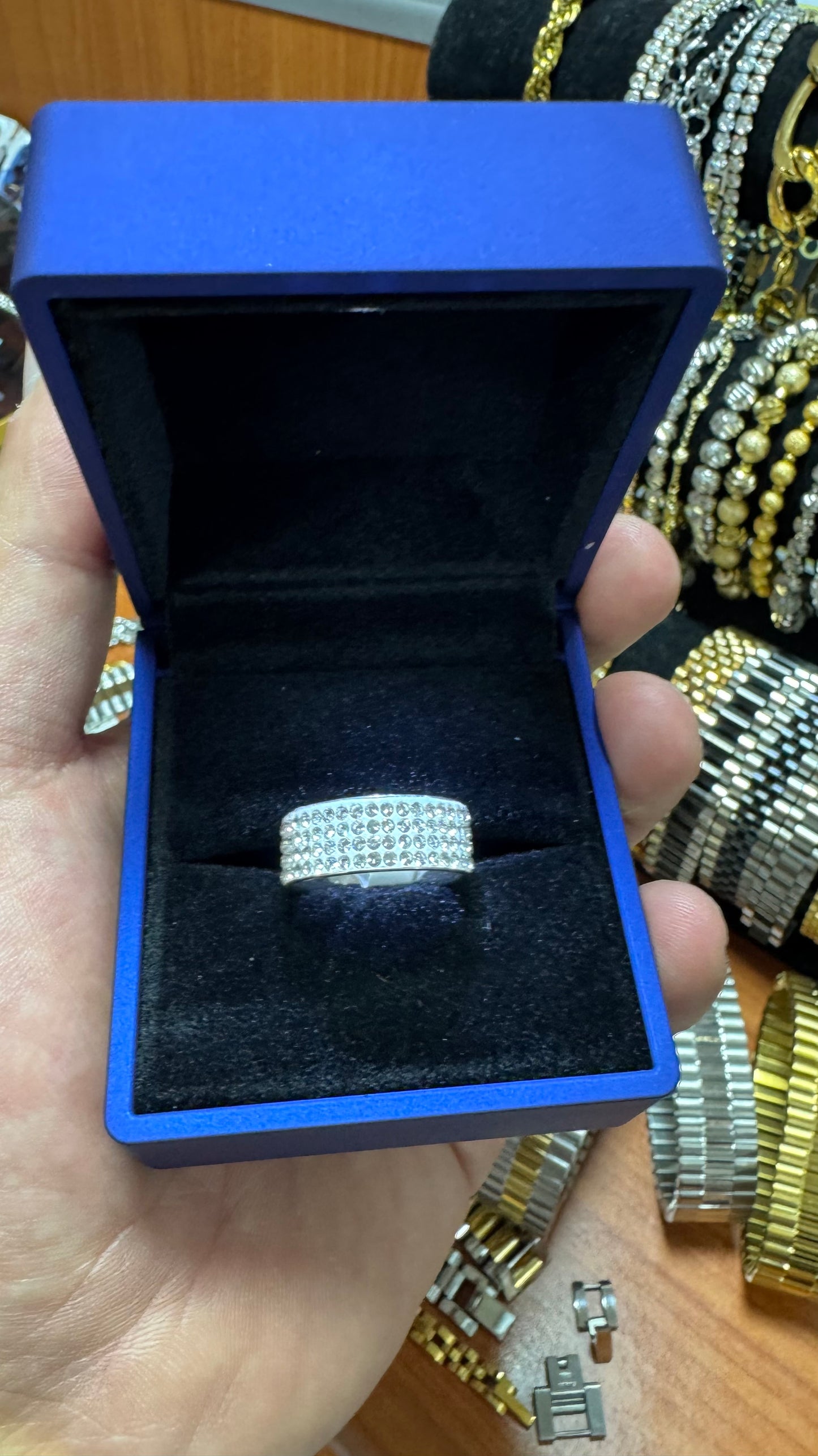 Anello acciaio Diamond *47