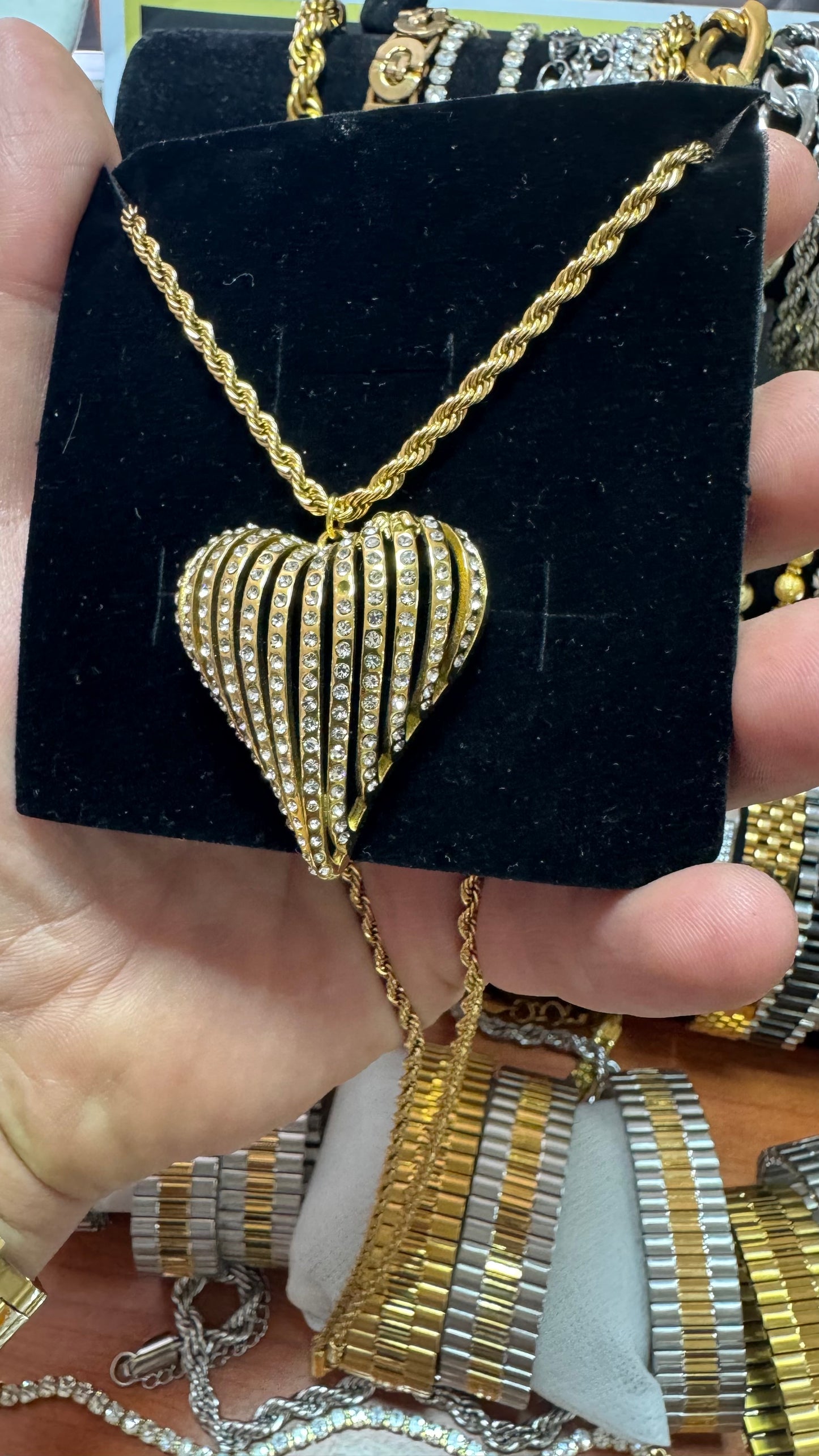 Collana con cuore acciaio *28