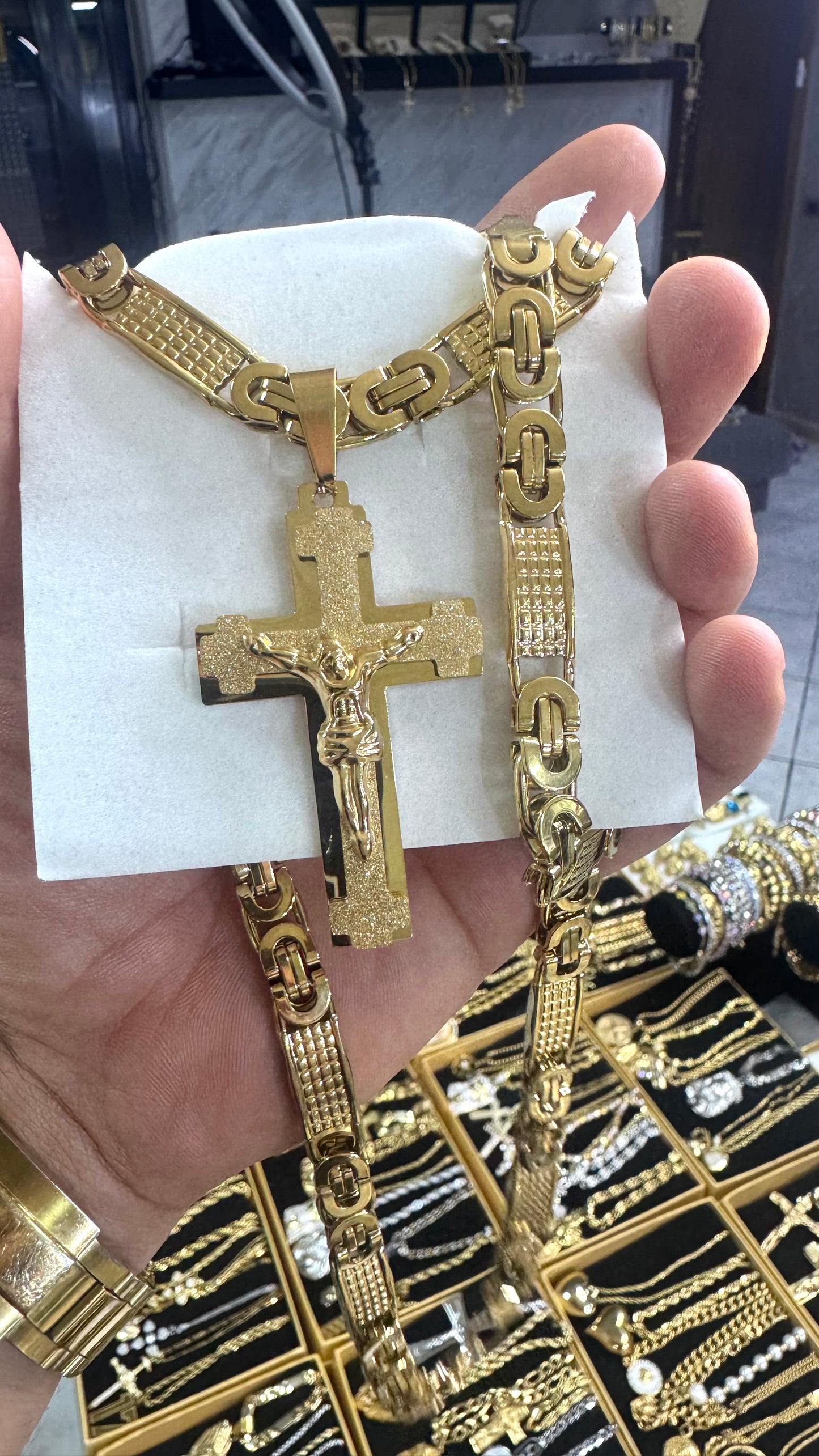 combo kit croce Acciaio oro*175
