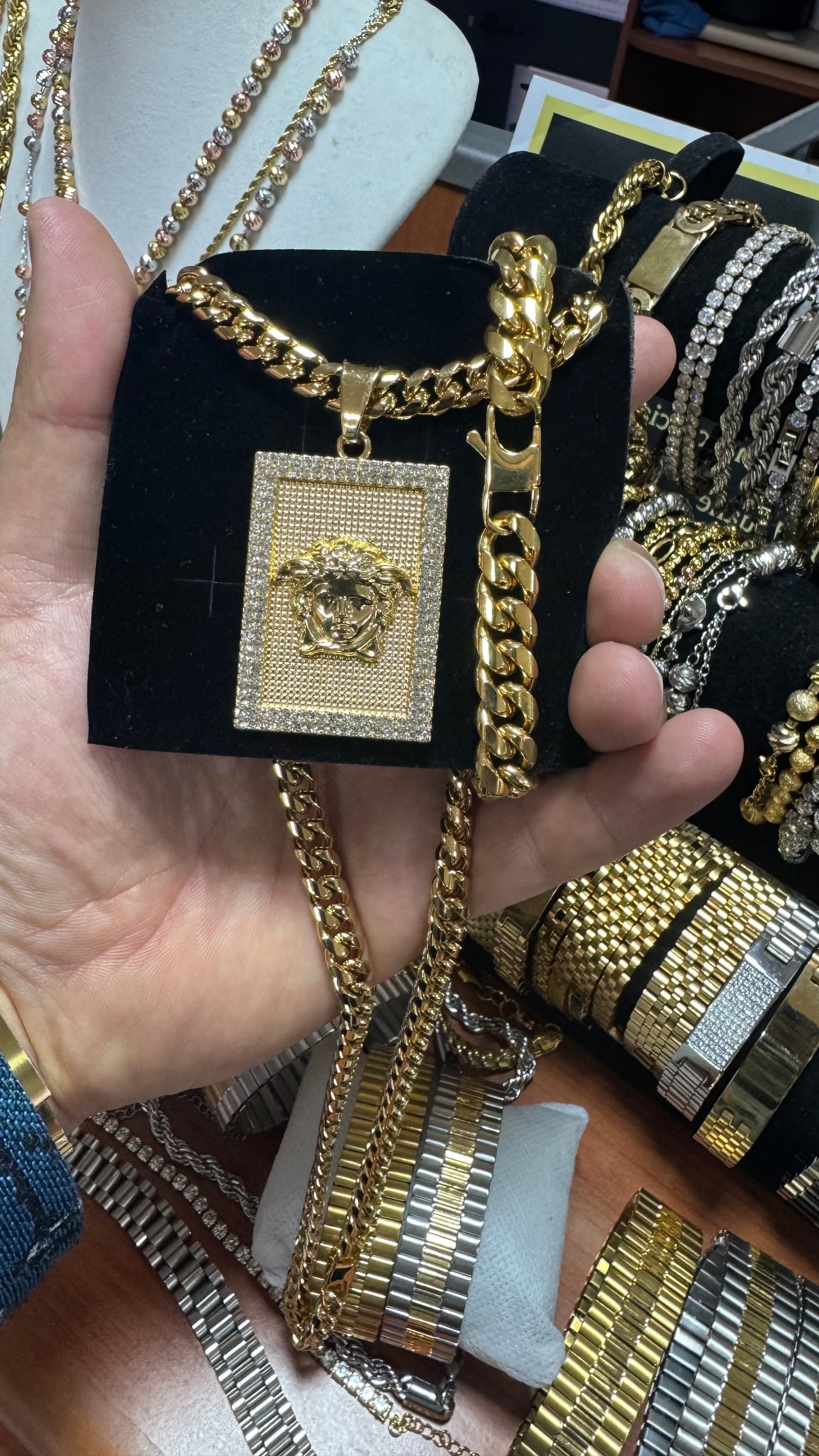 Combo kit acciaio medusa oro *77