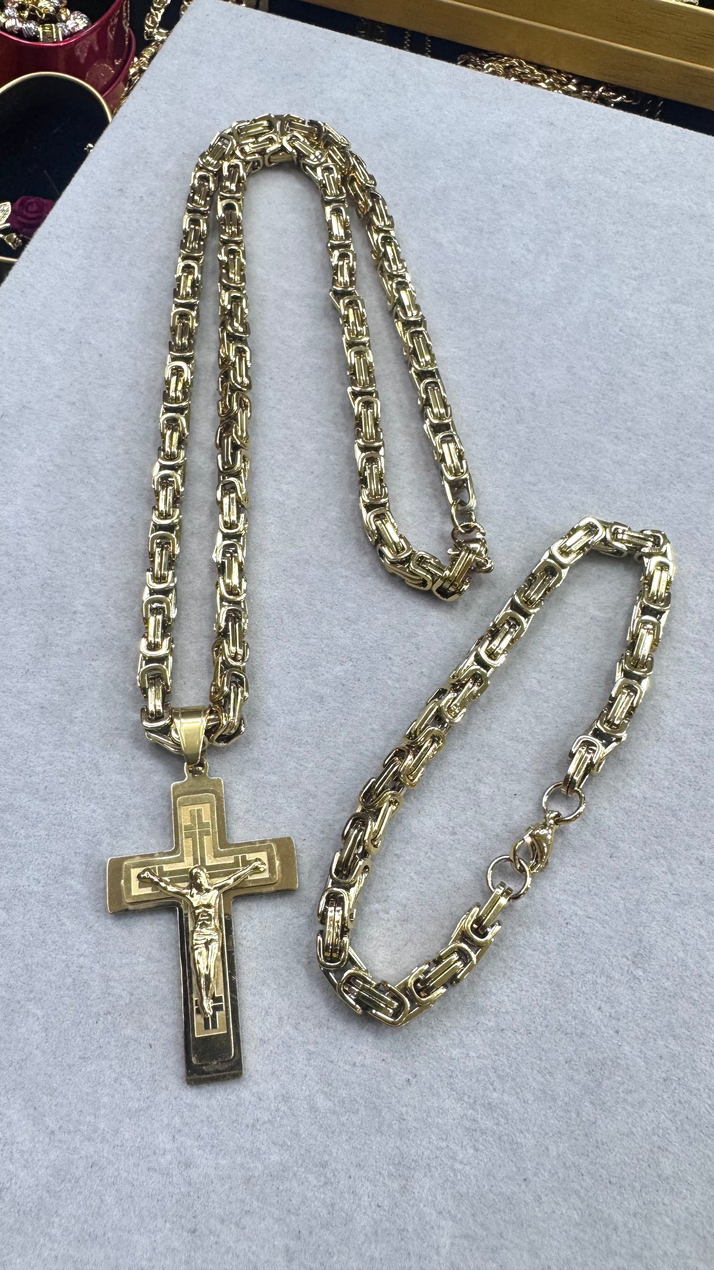 Combo Kit croce acciaio oro *231