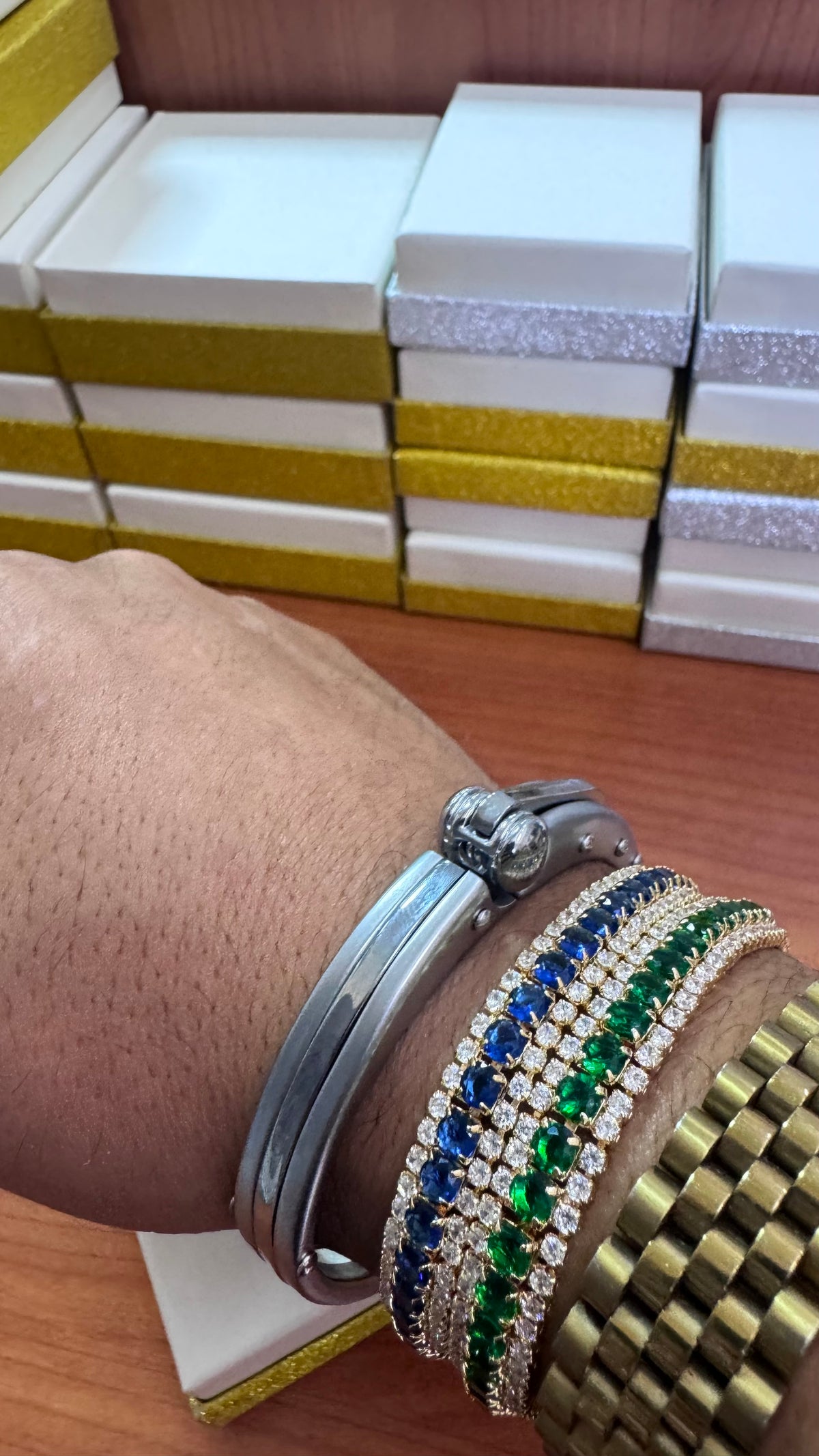 Bracciale manetta acciaio argento *5999