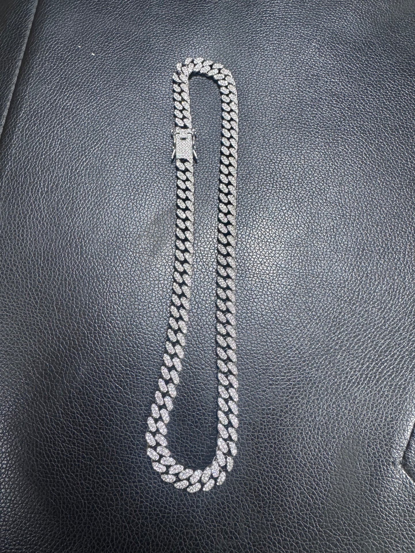 Collana cubana colore argento *3443