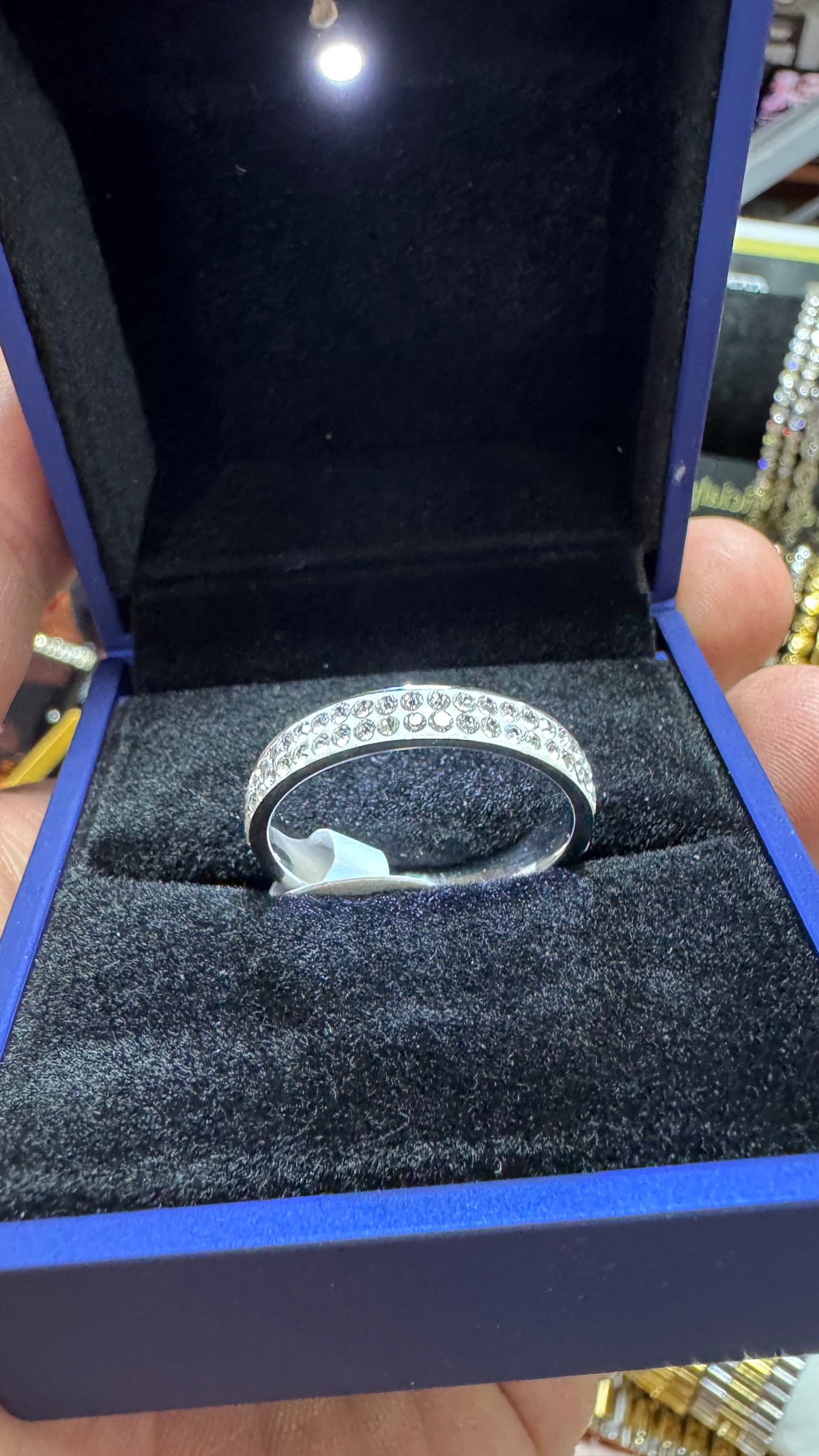 Anello acciaio Diamond *41