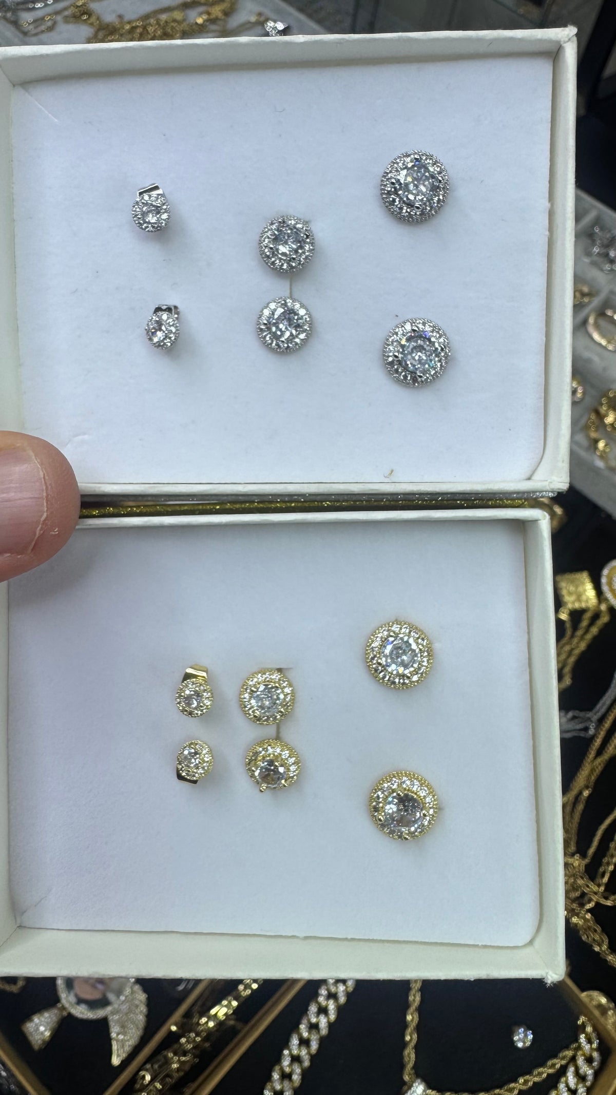 Orecchini Punto luce modello Ronaldo X 3 coppie *0007