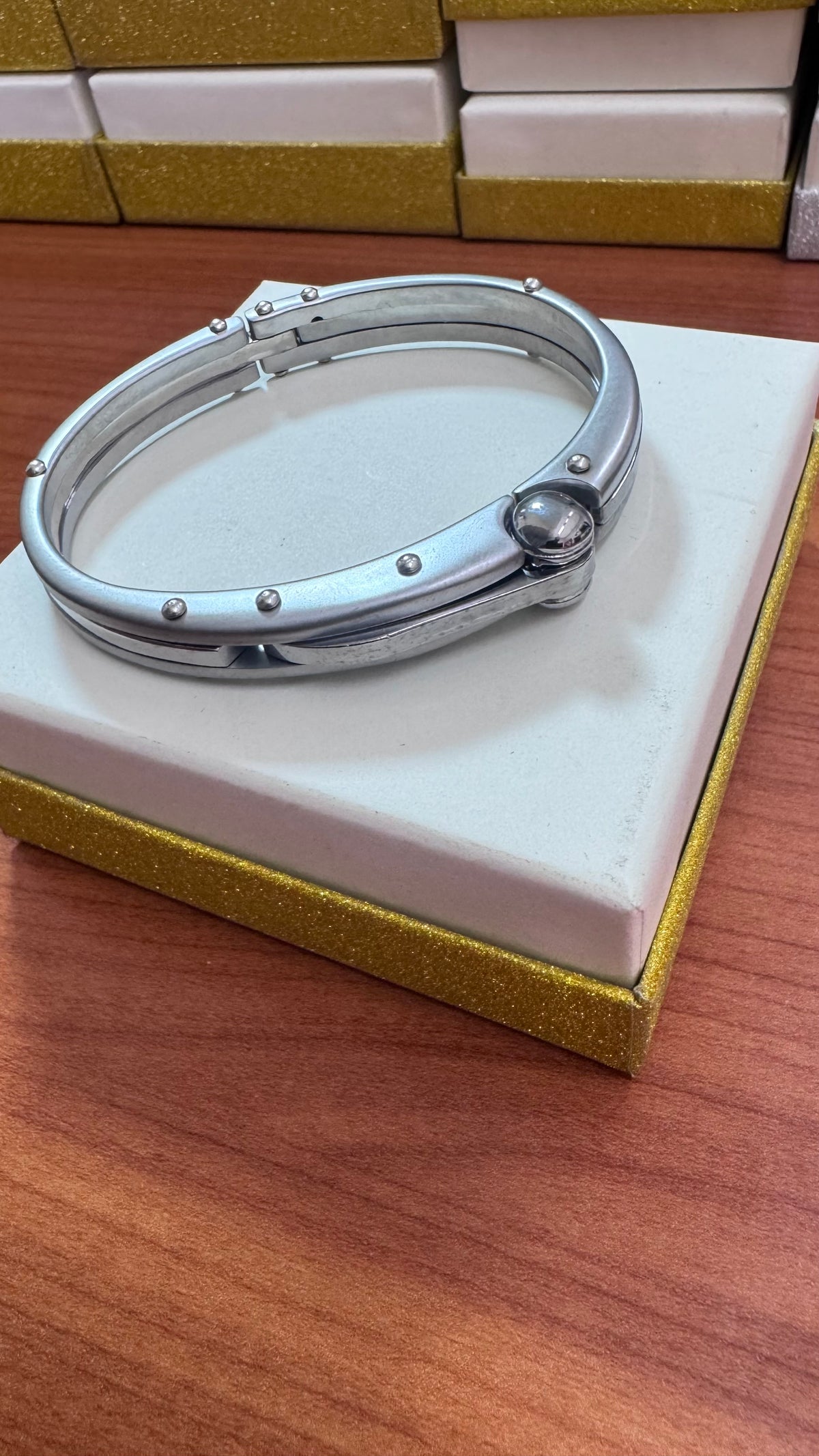 Bracciale manetta acciaio argento *5999