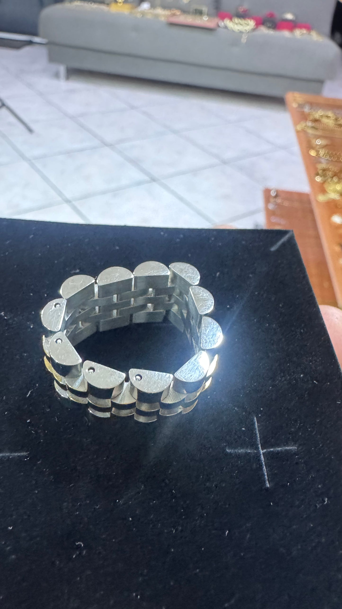 Anello giubileo morbido acciaio bicolore *63