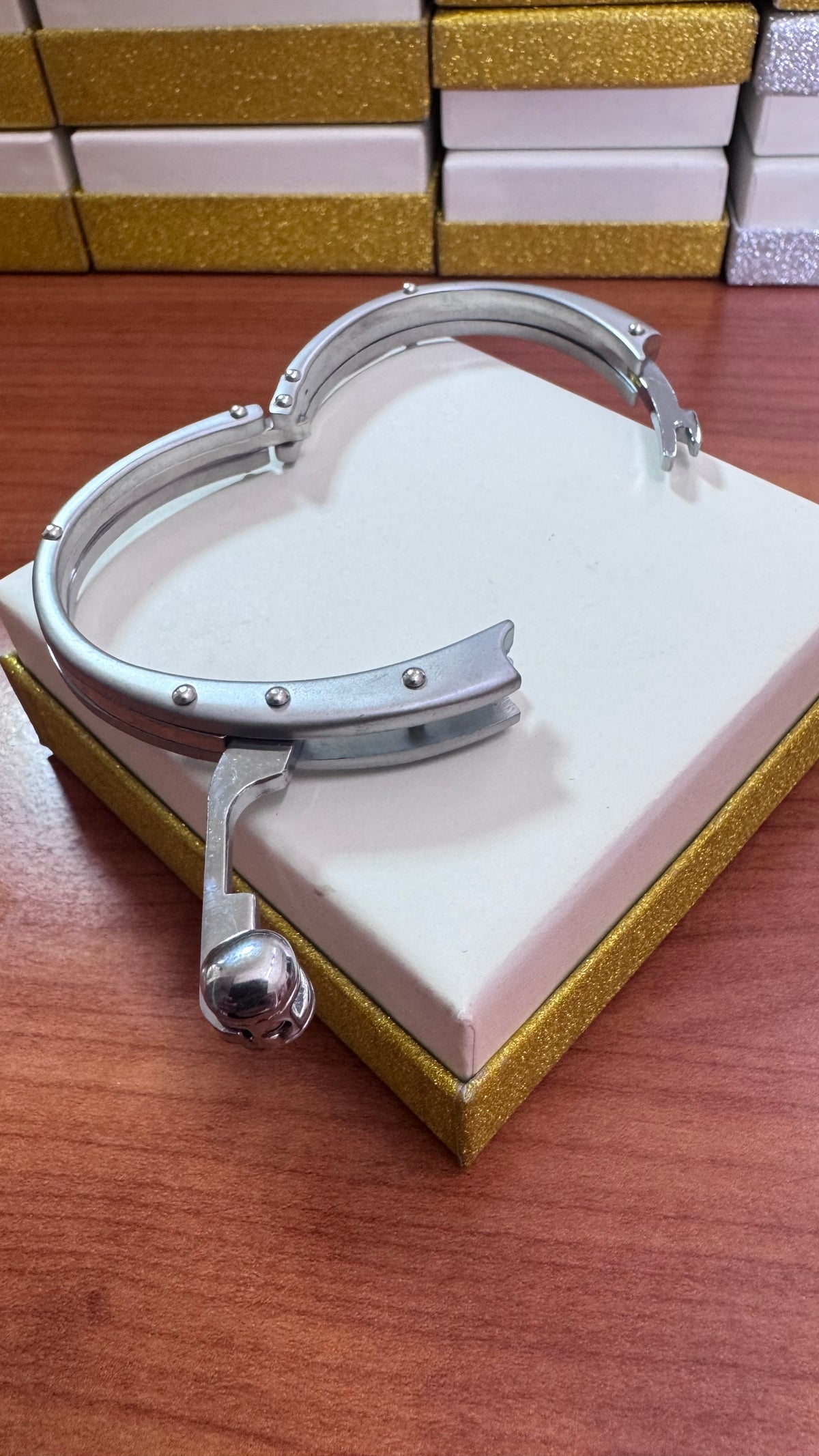Bracciale manetta acciaio argento *5999