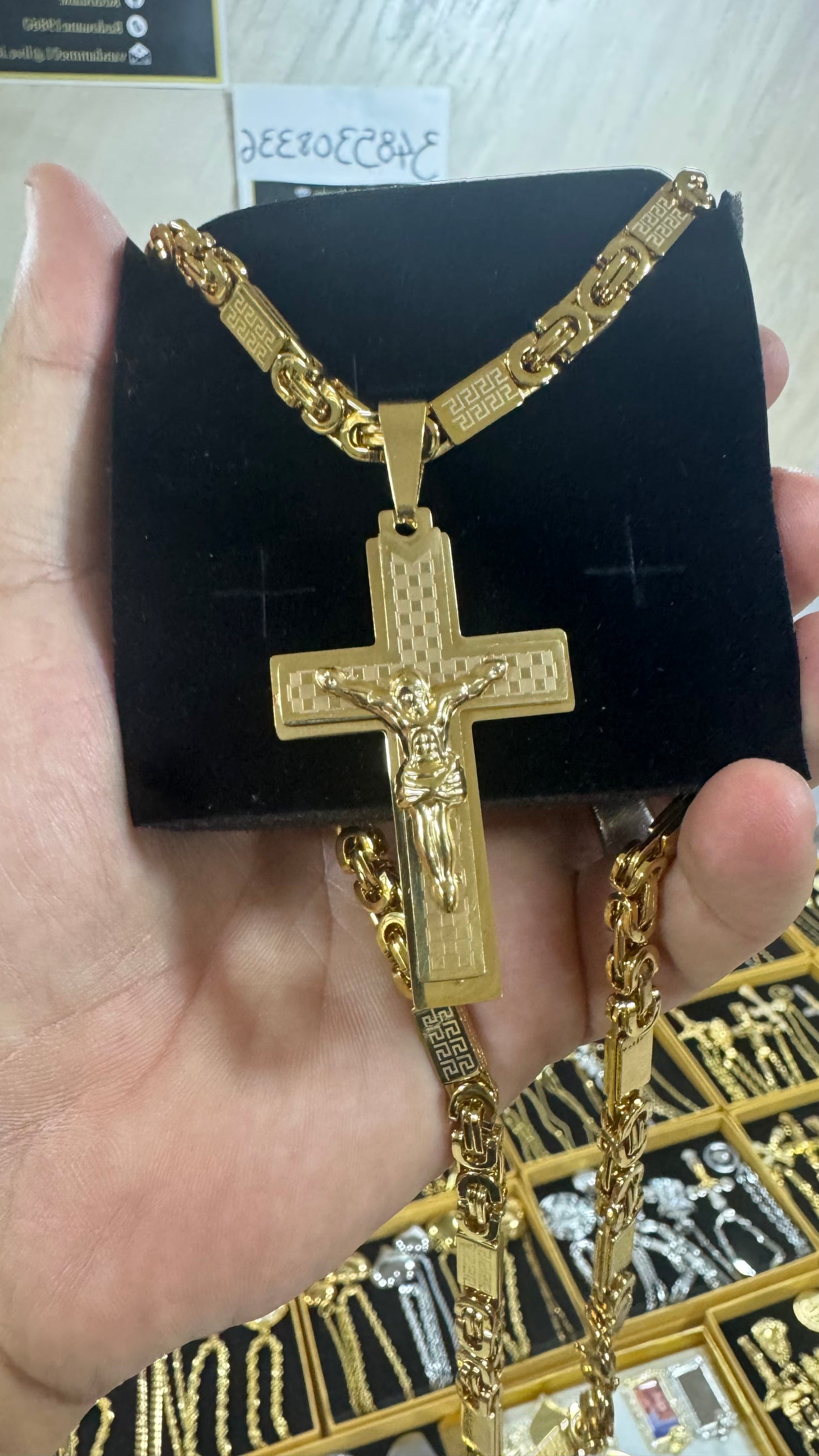 Combo kit croce acciaio oro *152